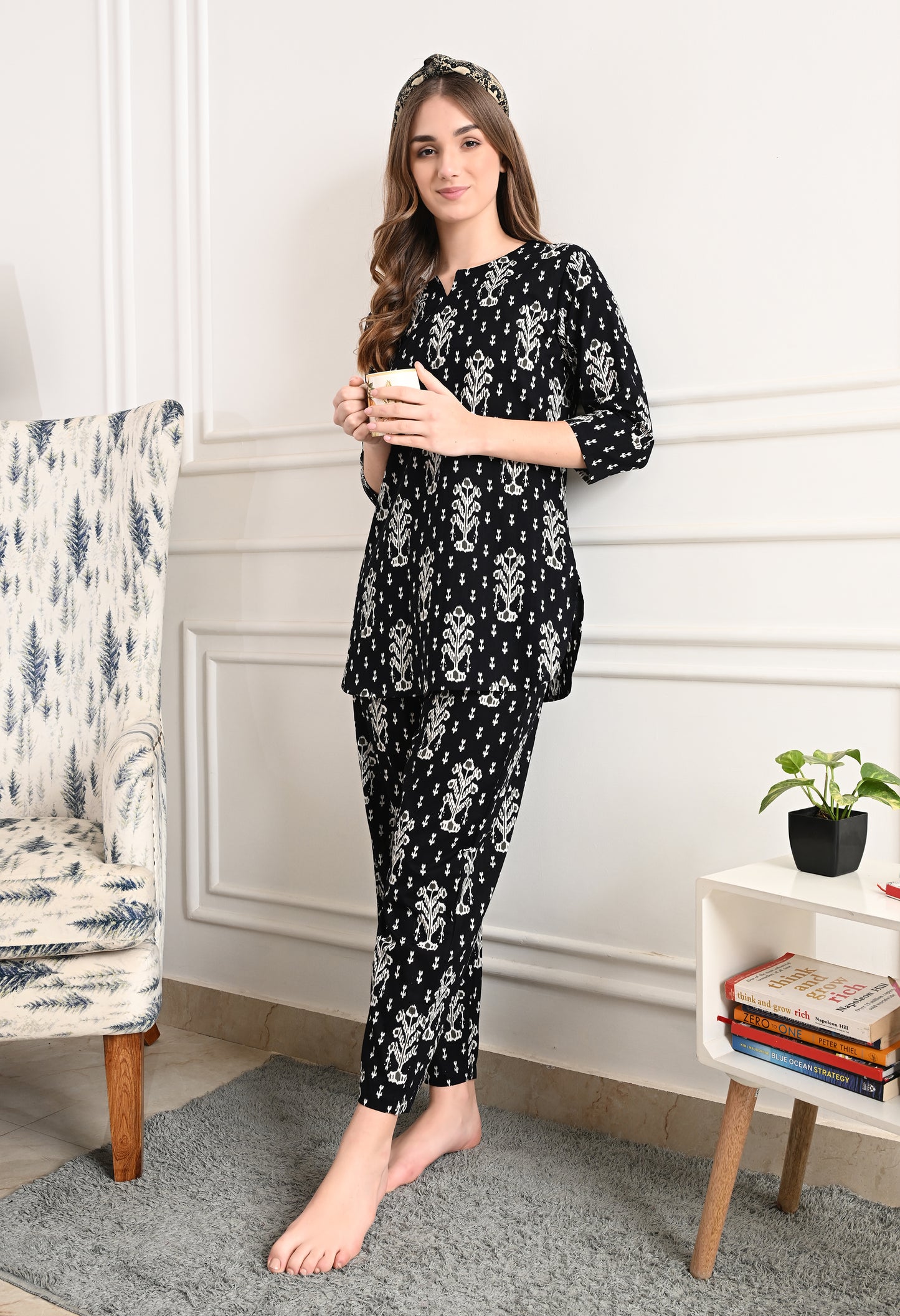 Printed Pure Cotton Night suit