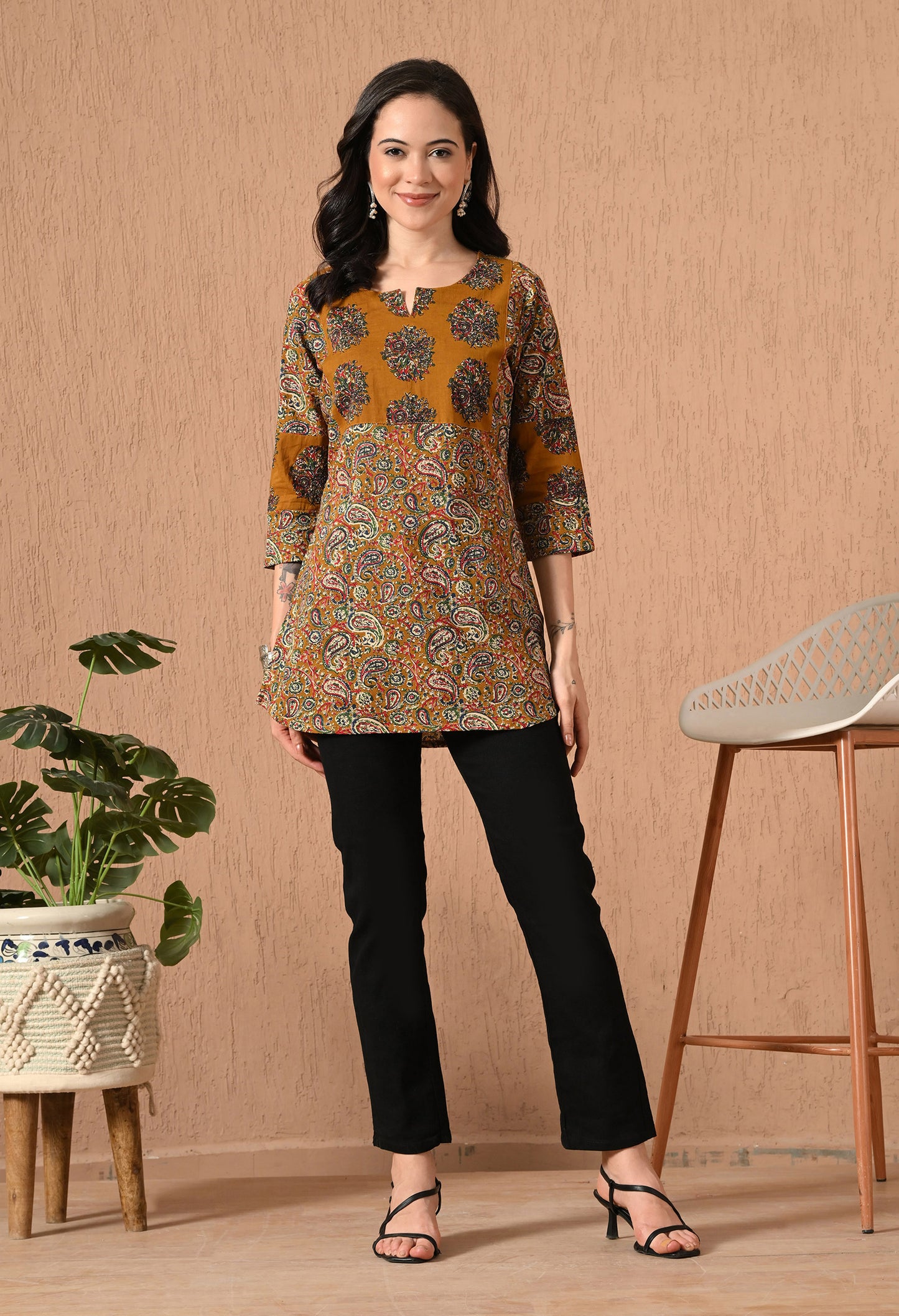 Floral Printed Pure Cotton Kurti