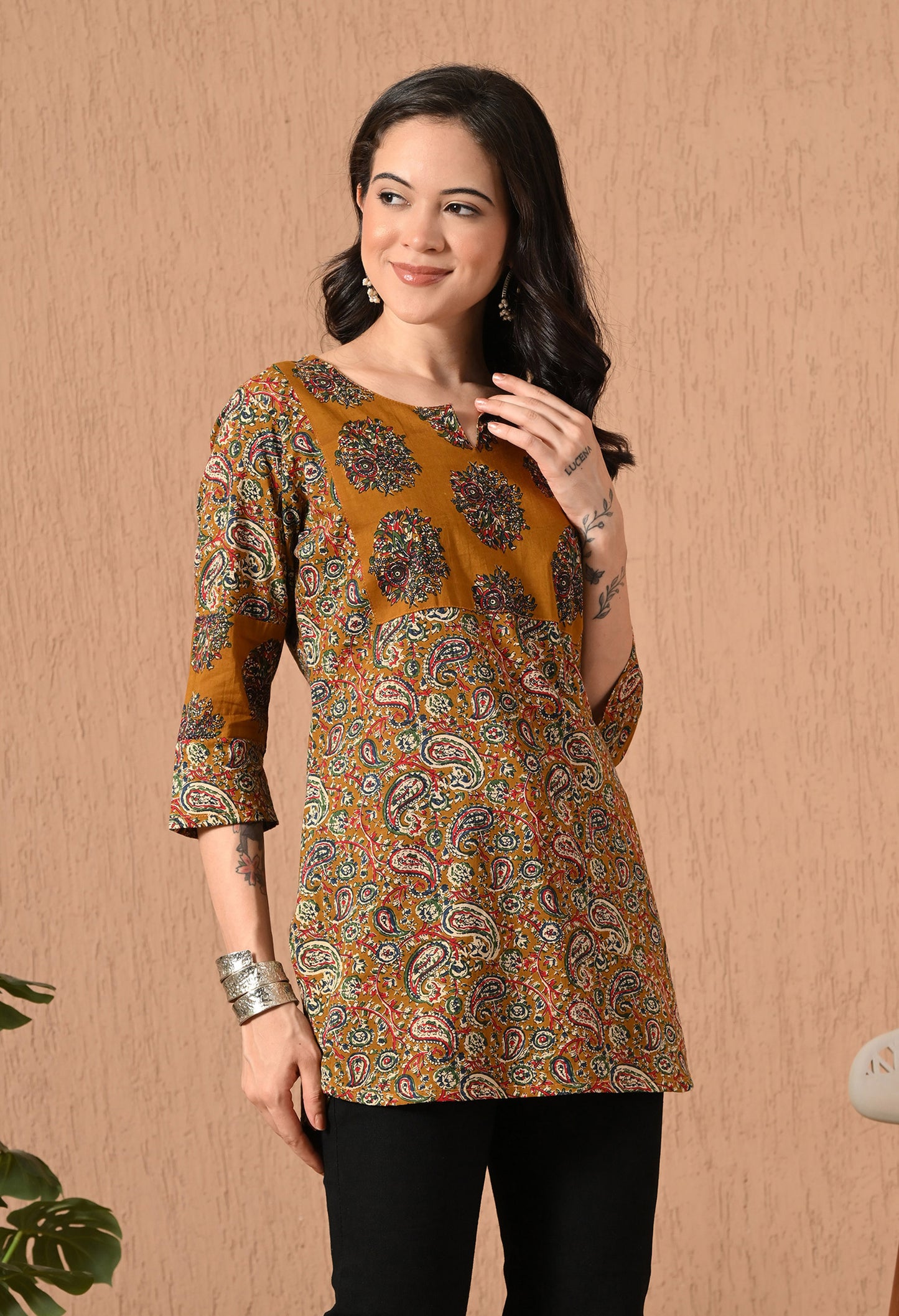 Floral Printed Pure Cotton Kurti