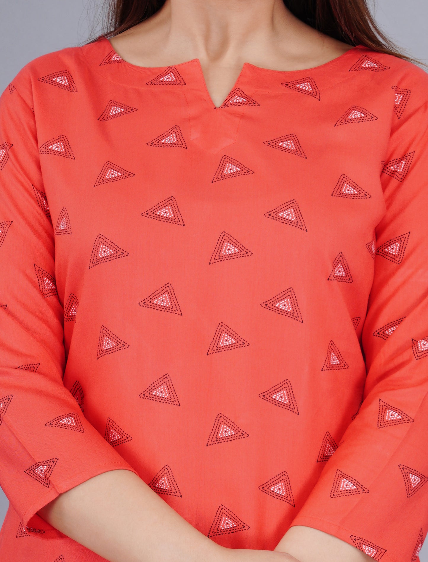 Geometric Printed Rayon Night suit