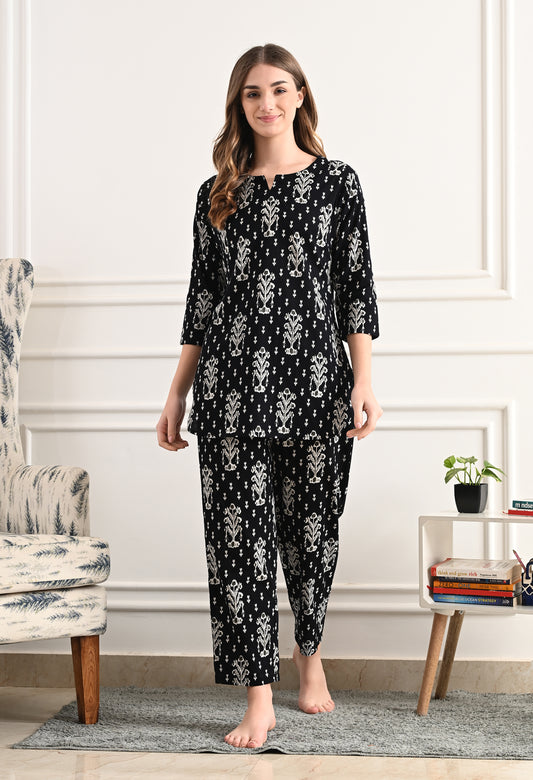 Printed Pure Cotton Night suit