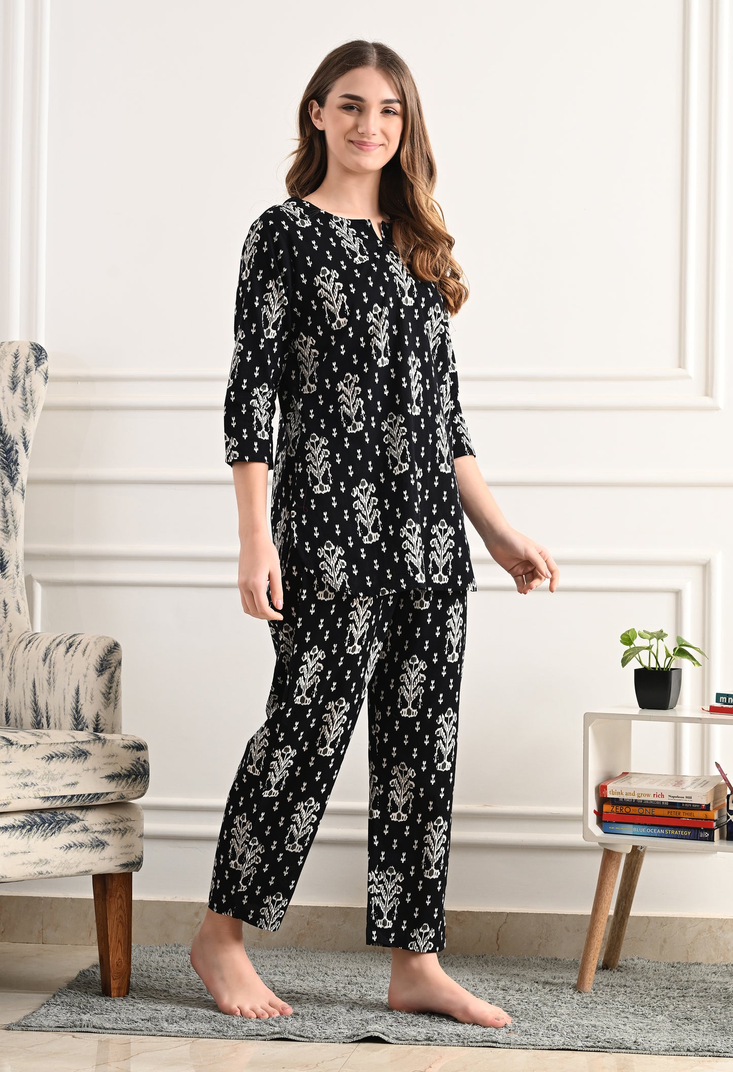 Printed Pure Cotton Night suit