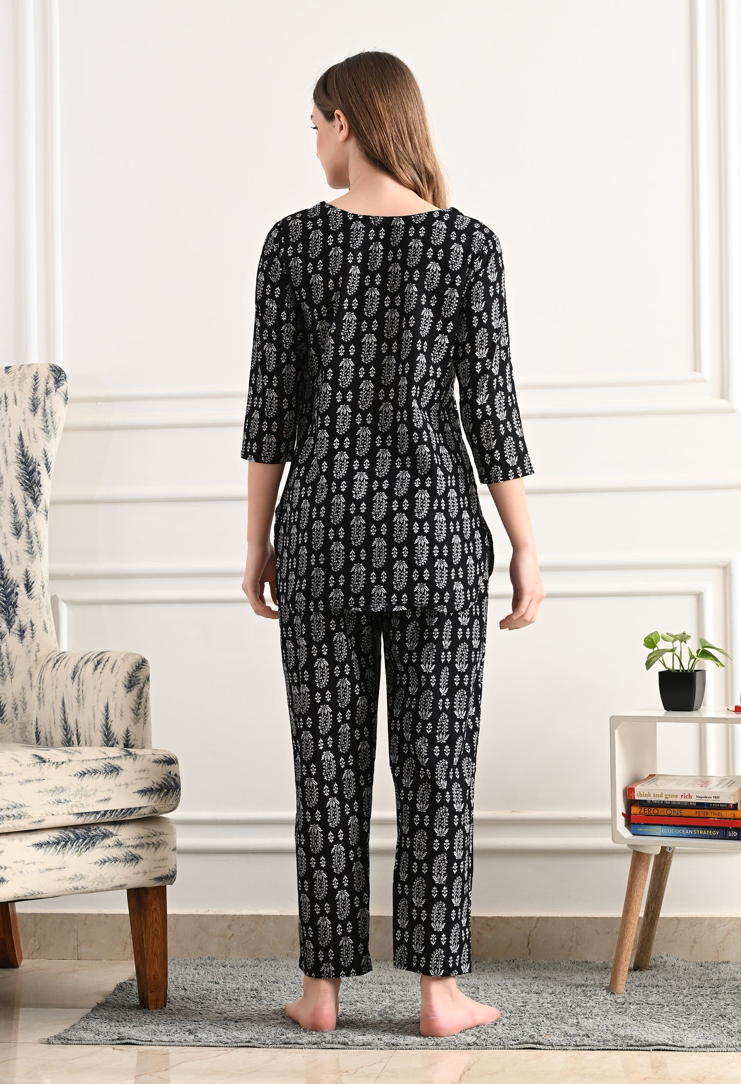 Floral Printed Pure Cotton Night suit