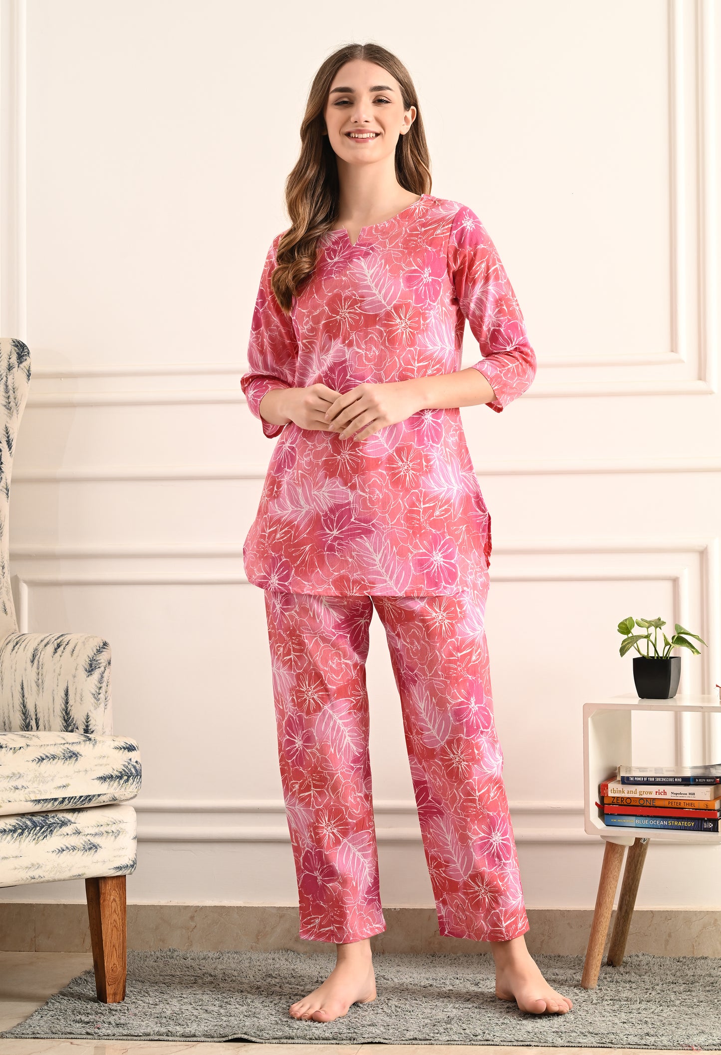 Printed Cotton Night suit