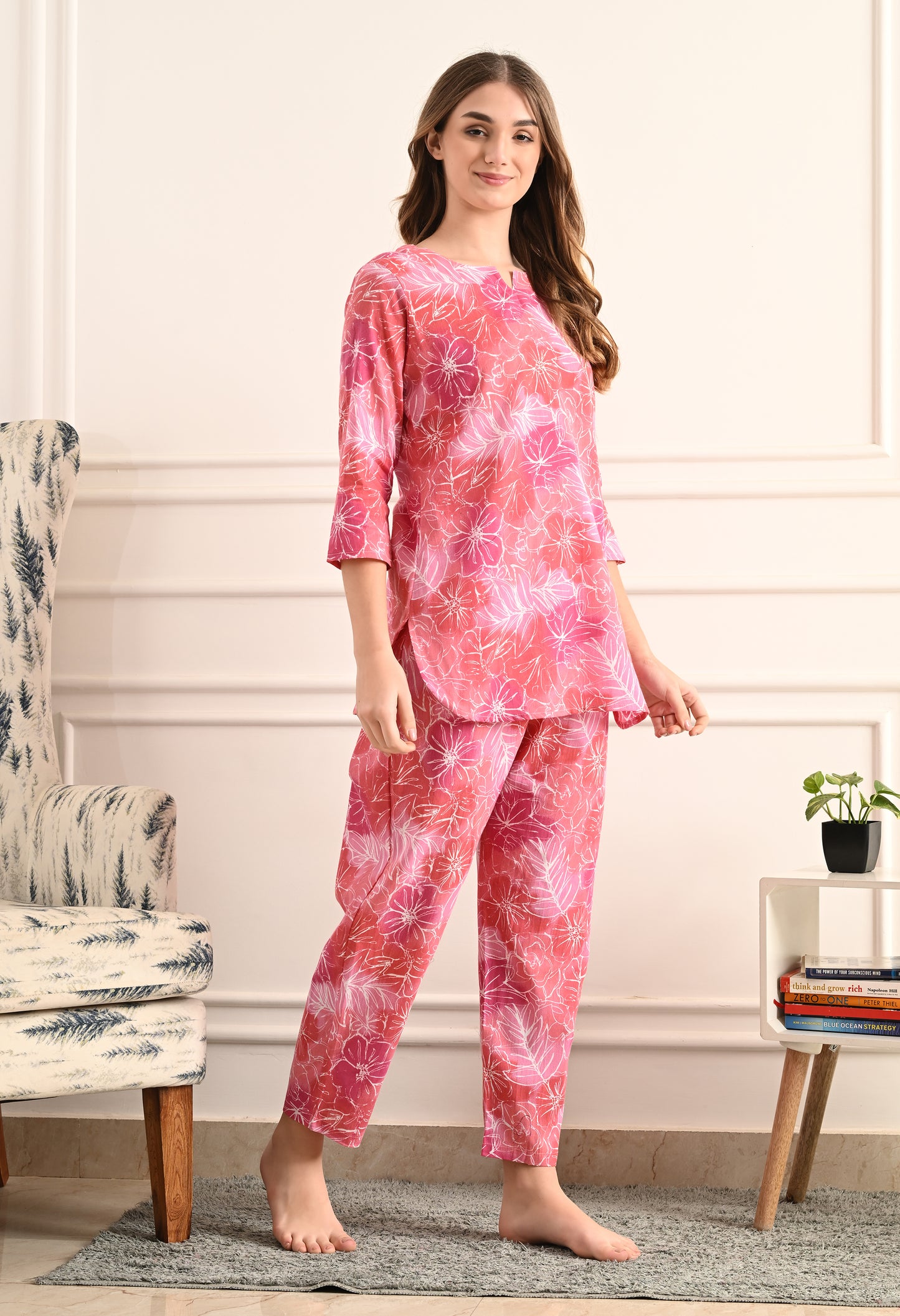 Printed Cotton Night suit