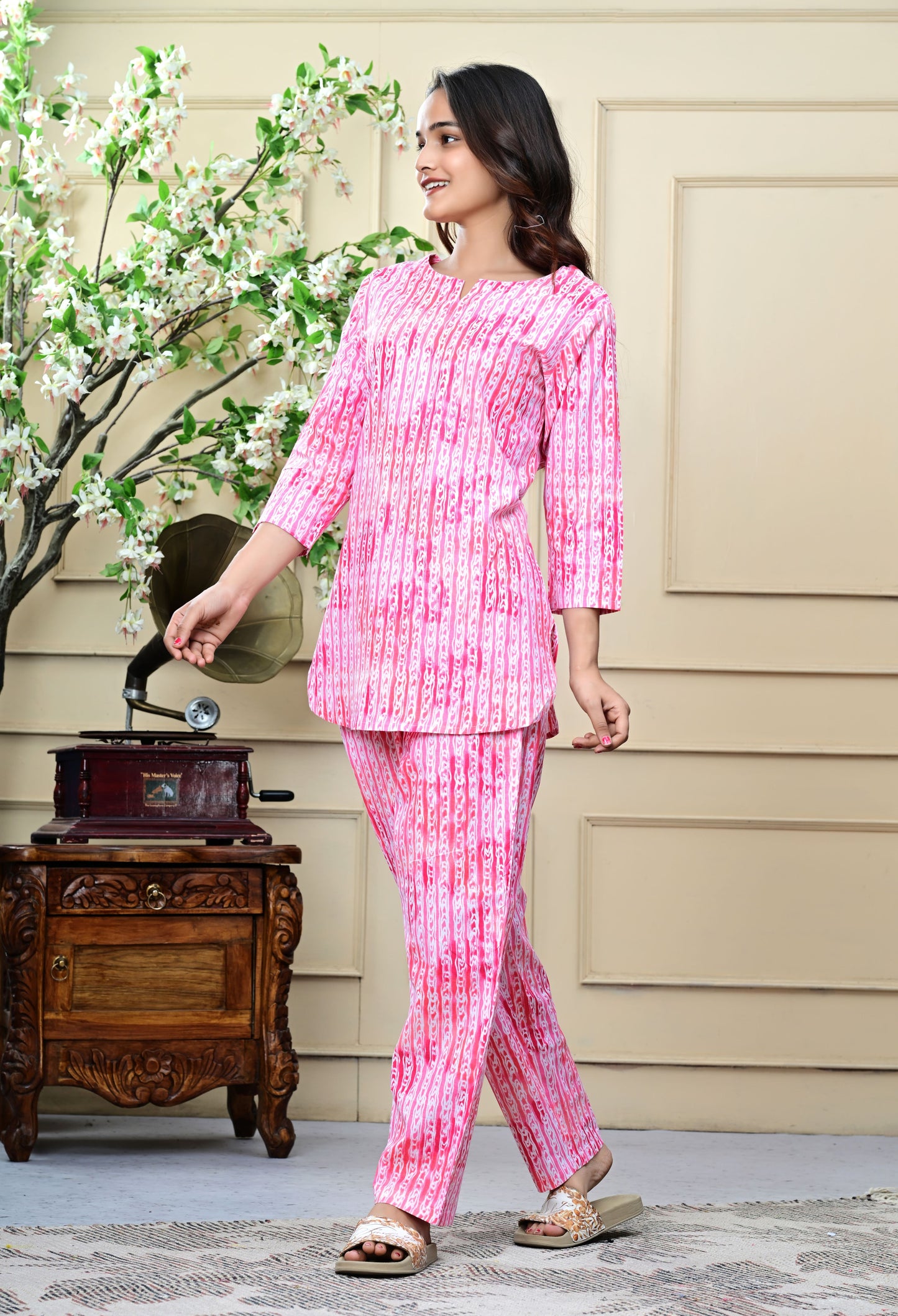 Pink Pure Cotton Night suit