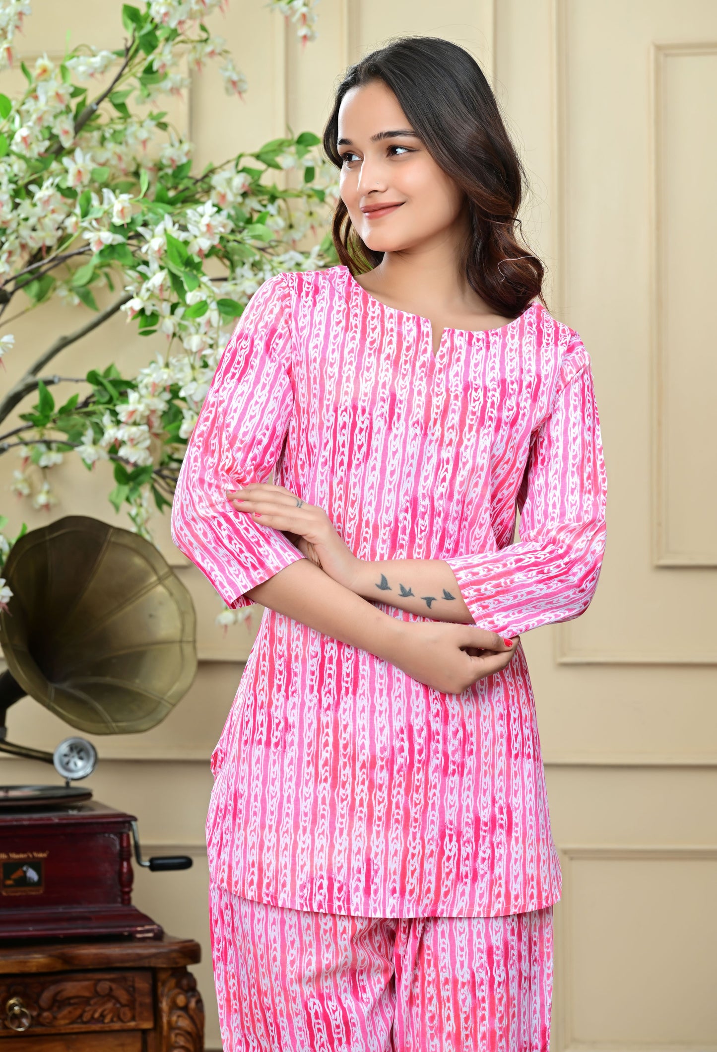 Pink Pure Cotton Night suit