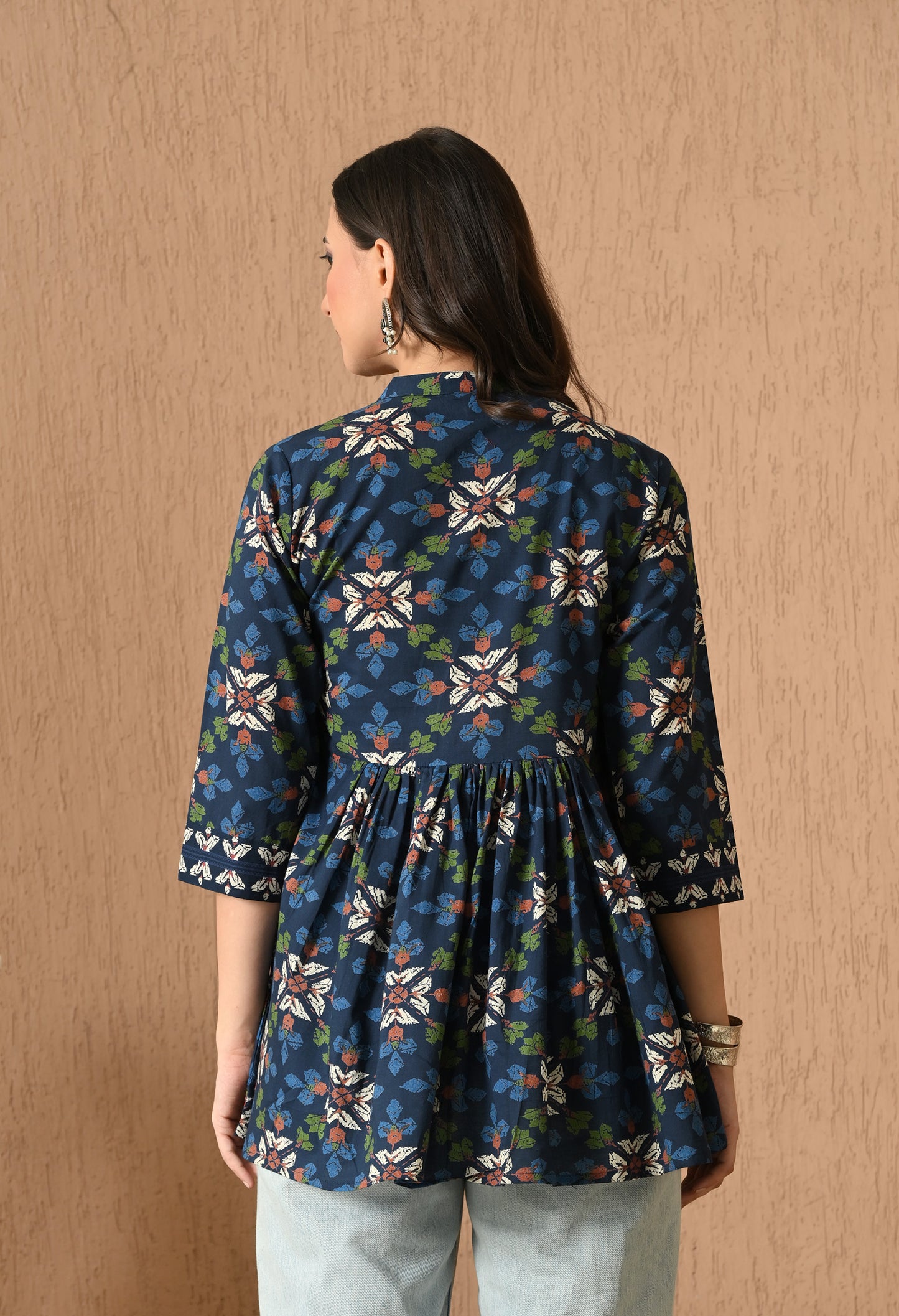 Floral Printed Pure Cotton Kurti