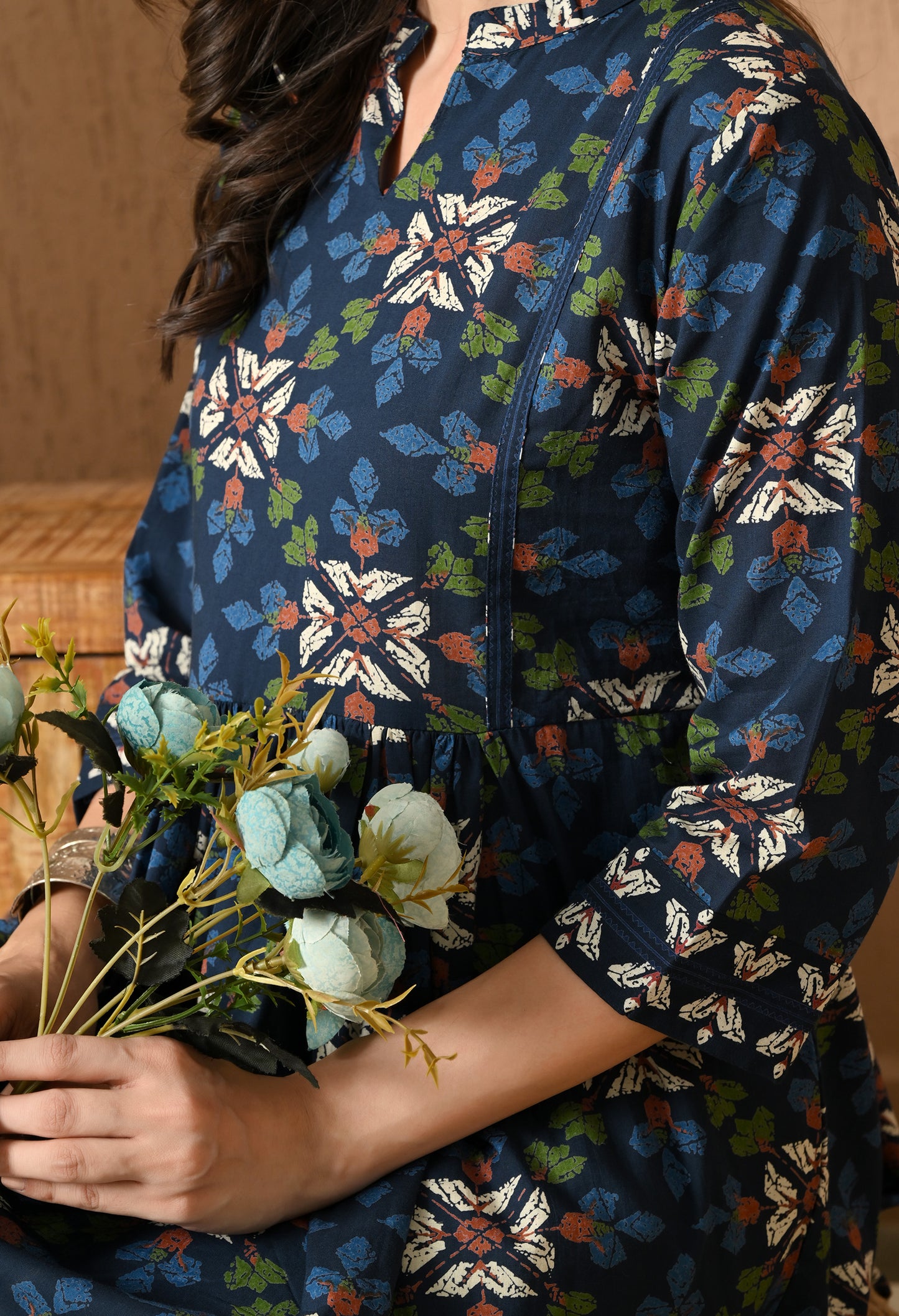 Floral Printed Pure Cotton Kurti