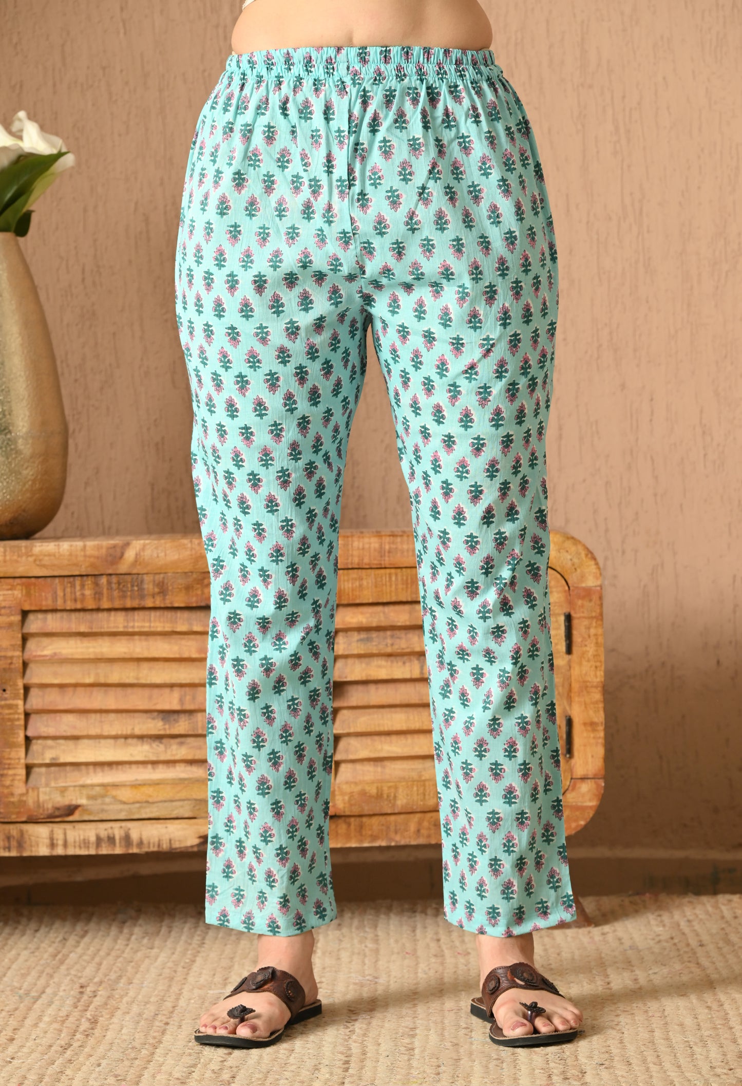 Floral Printed Cotton Kurta Set With Dupatta