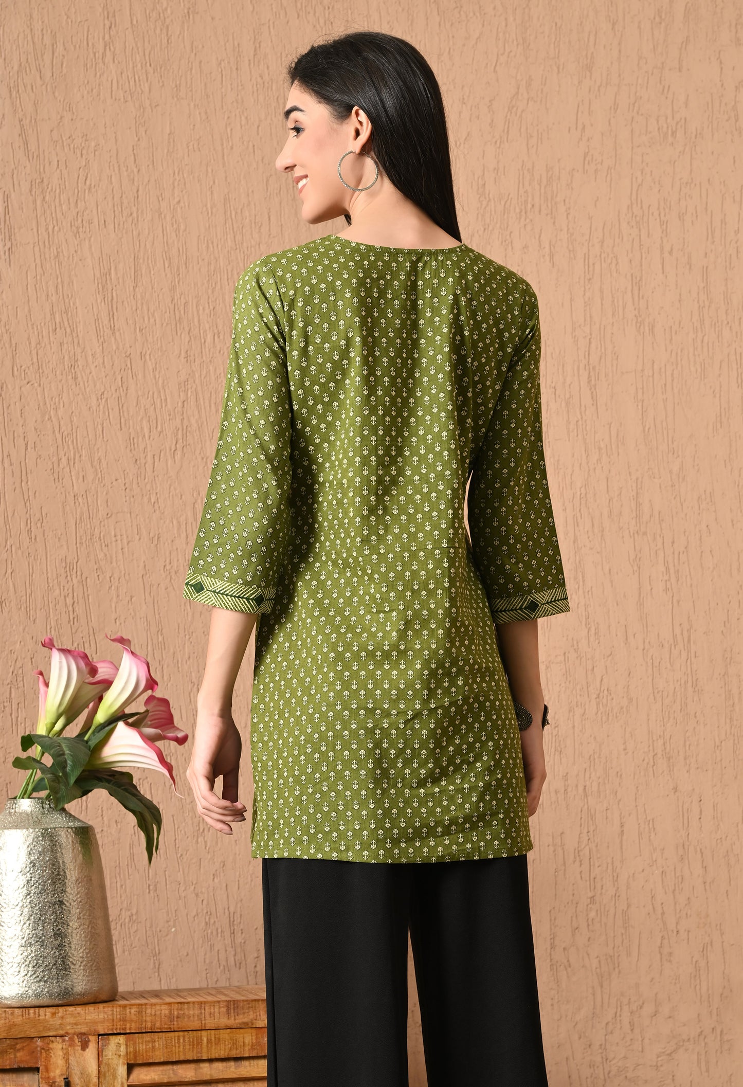 Floral Printed Cotton Kurti