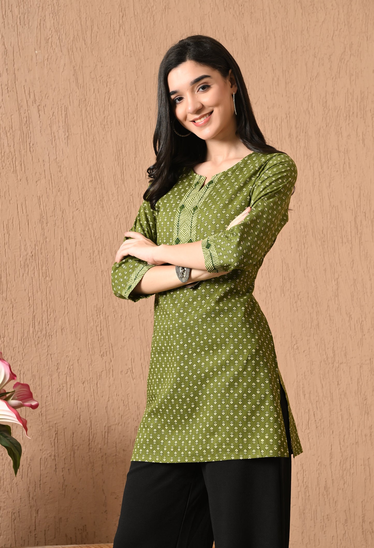 Floral Printed Cotton Kurti