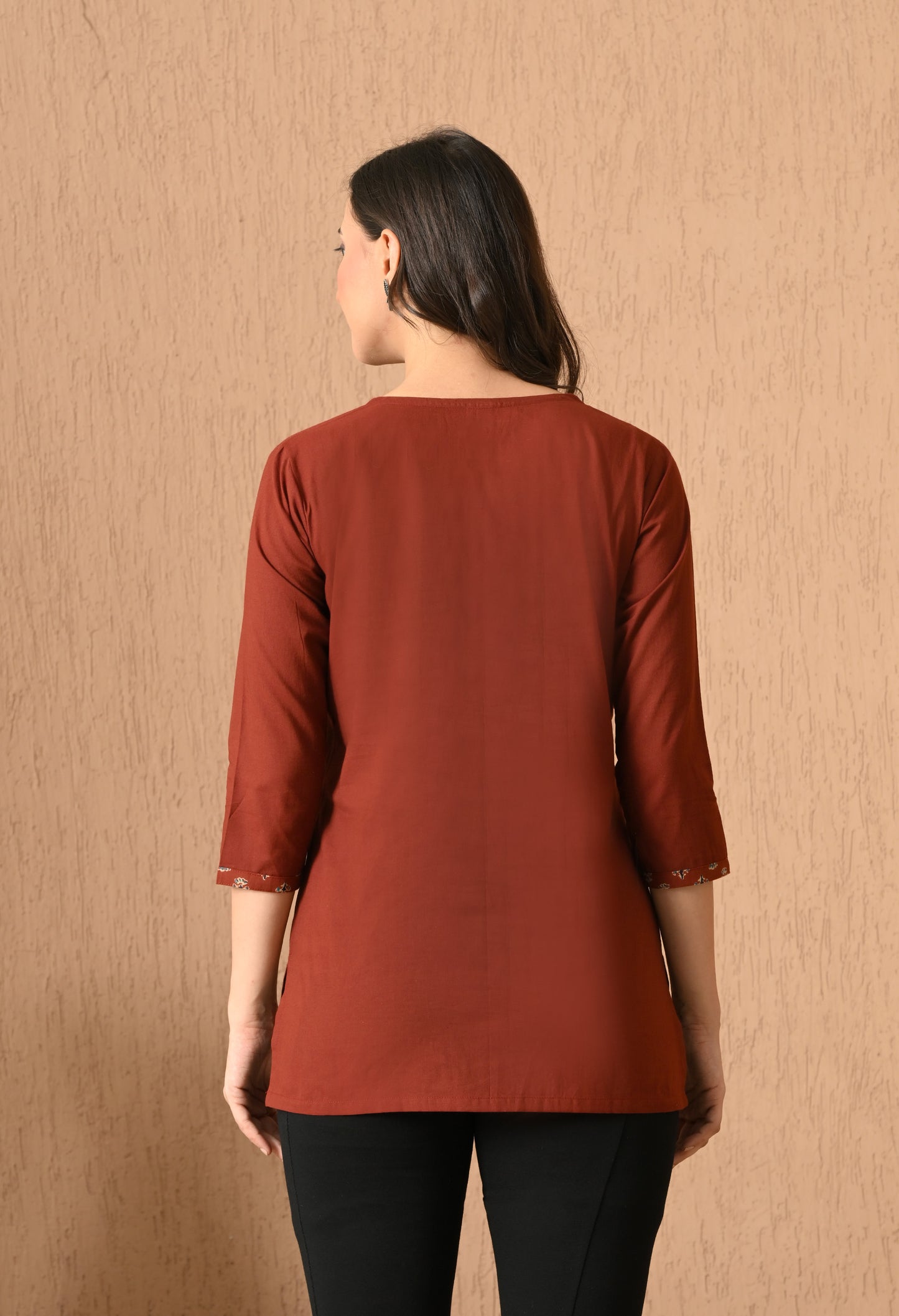 Shirt Collar Pure Cotton Kurti