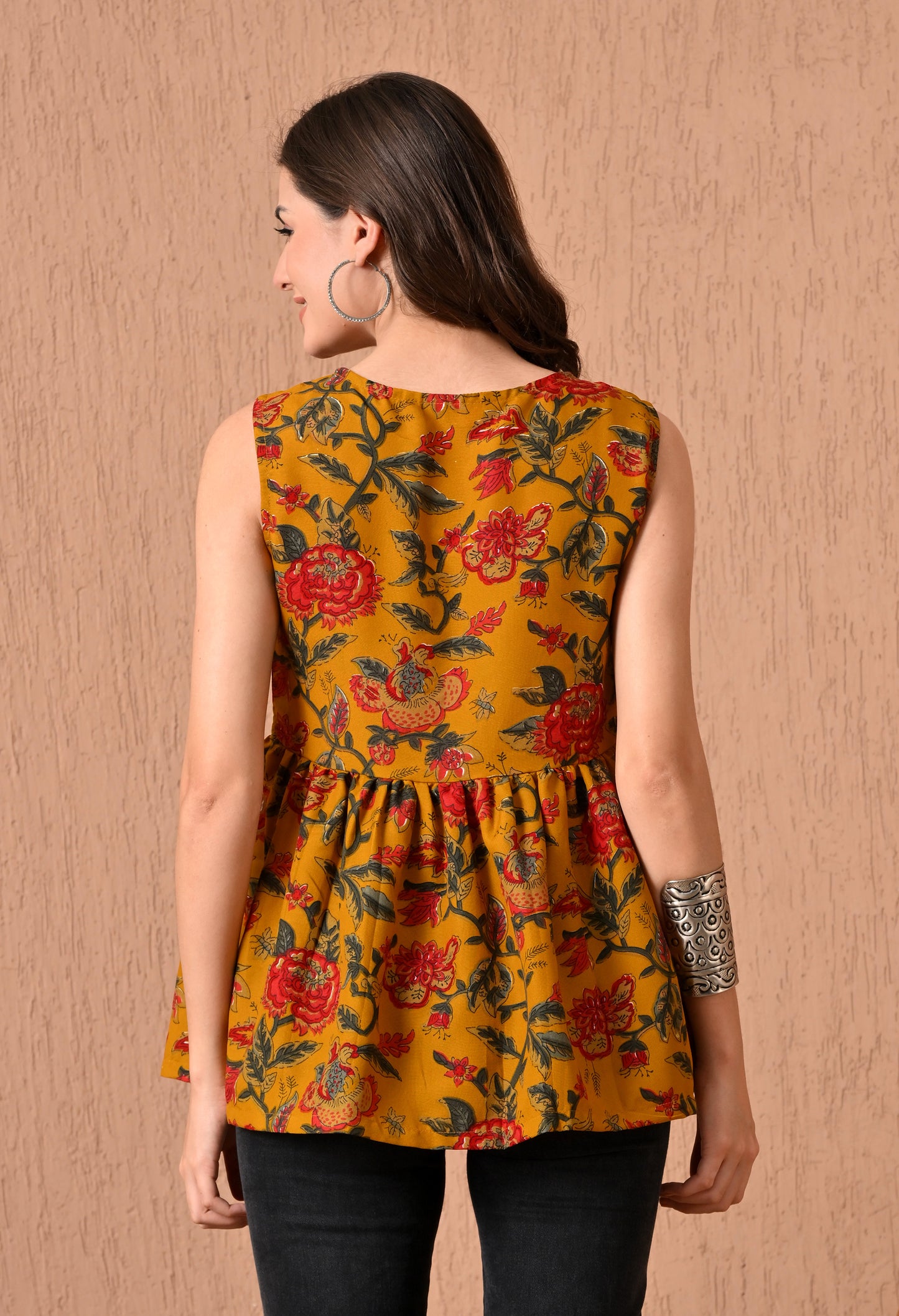 Floral Printed Anarkali Kurti