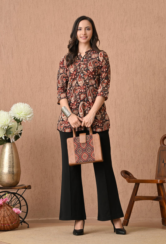 Floral Printed Pure Cotton Kurti
