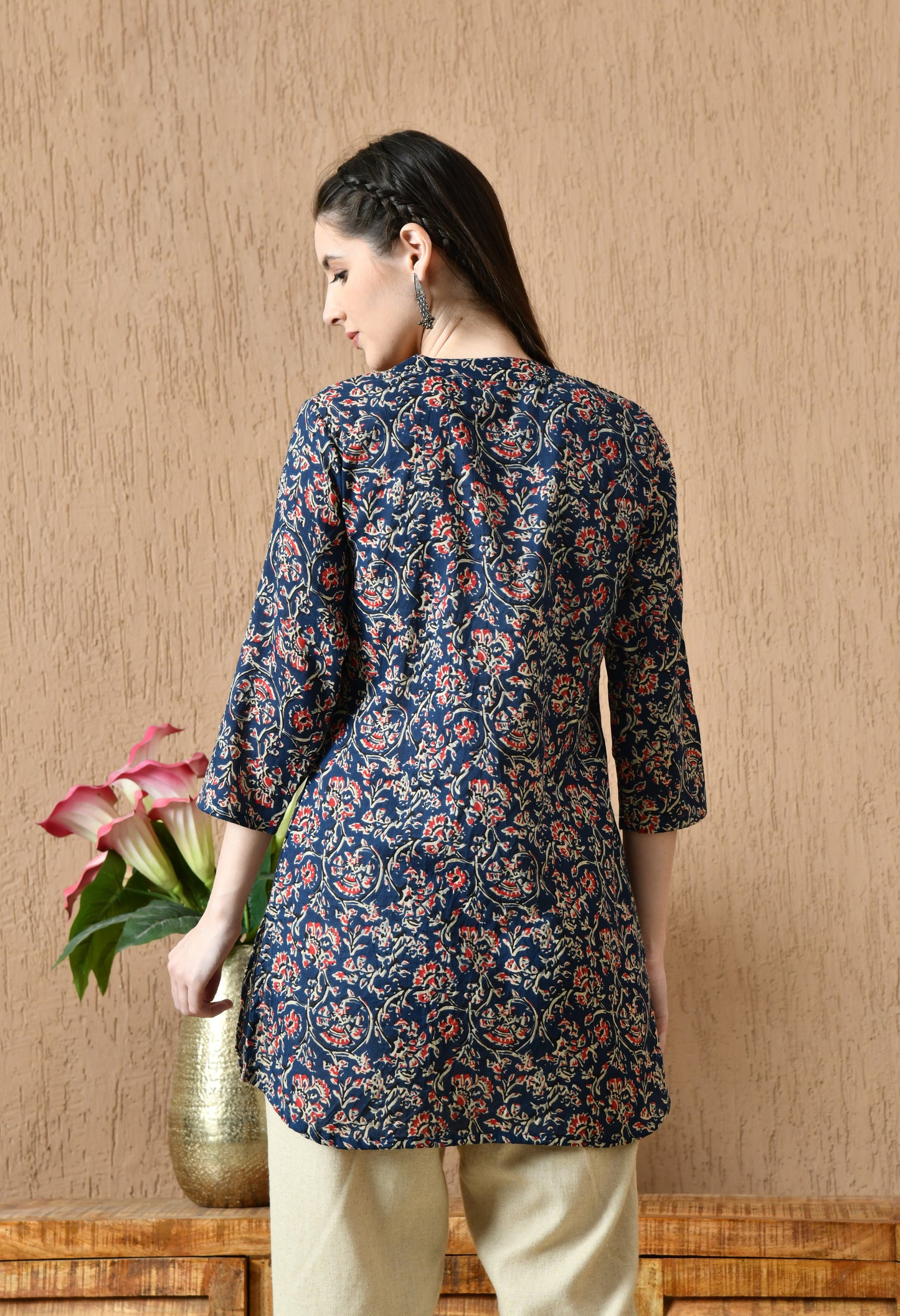 Floral Printed Pure Cotton Kurti