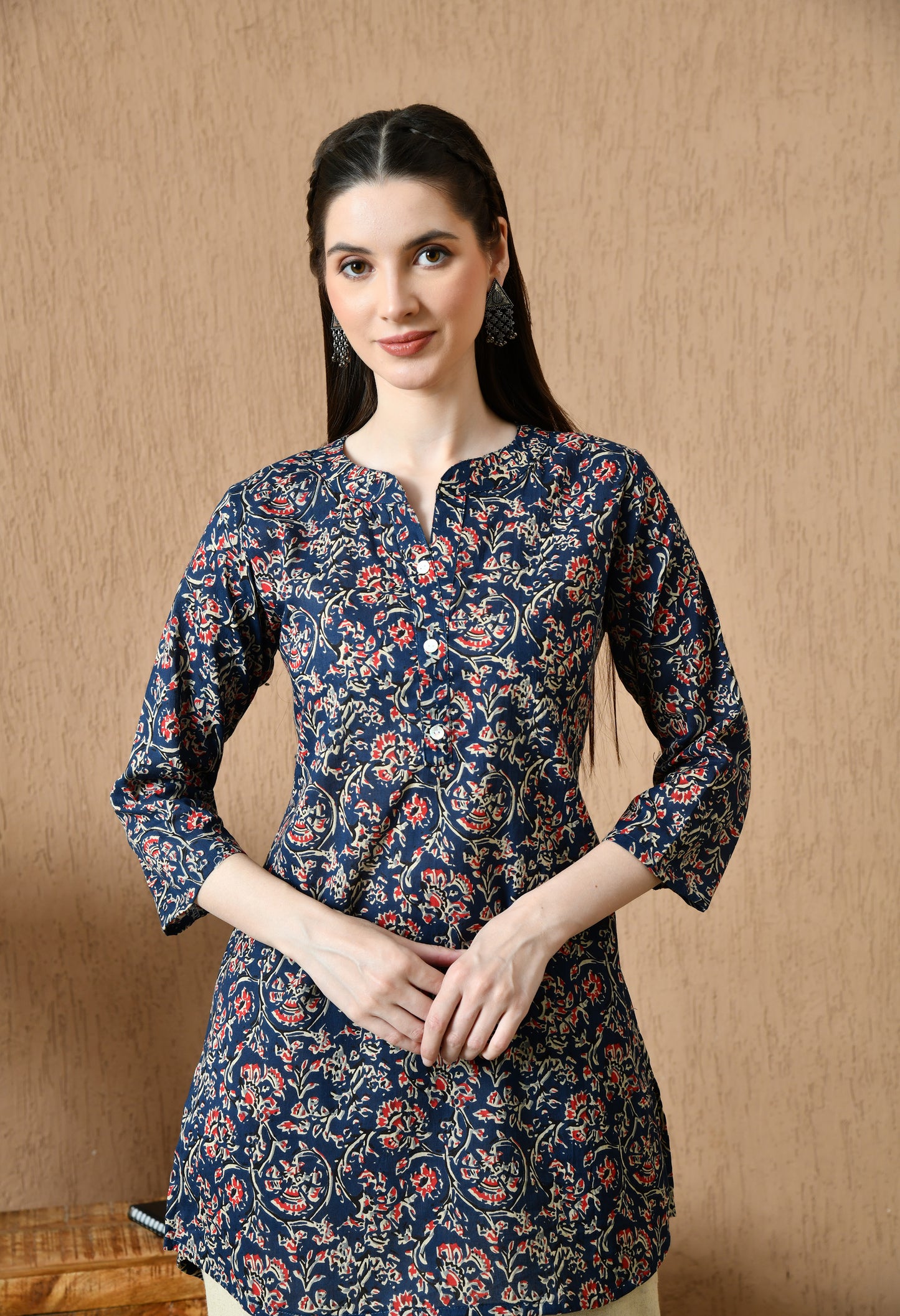 Floral Printed Pure Cotton Kurti