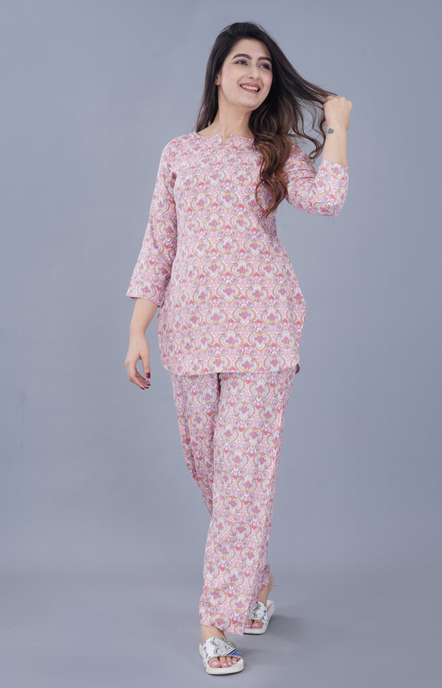 Ethnic Motifs Printed Night suit
