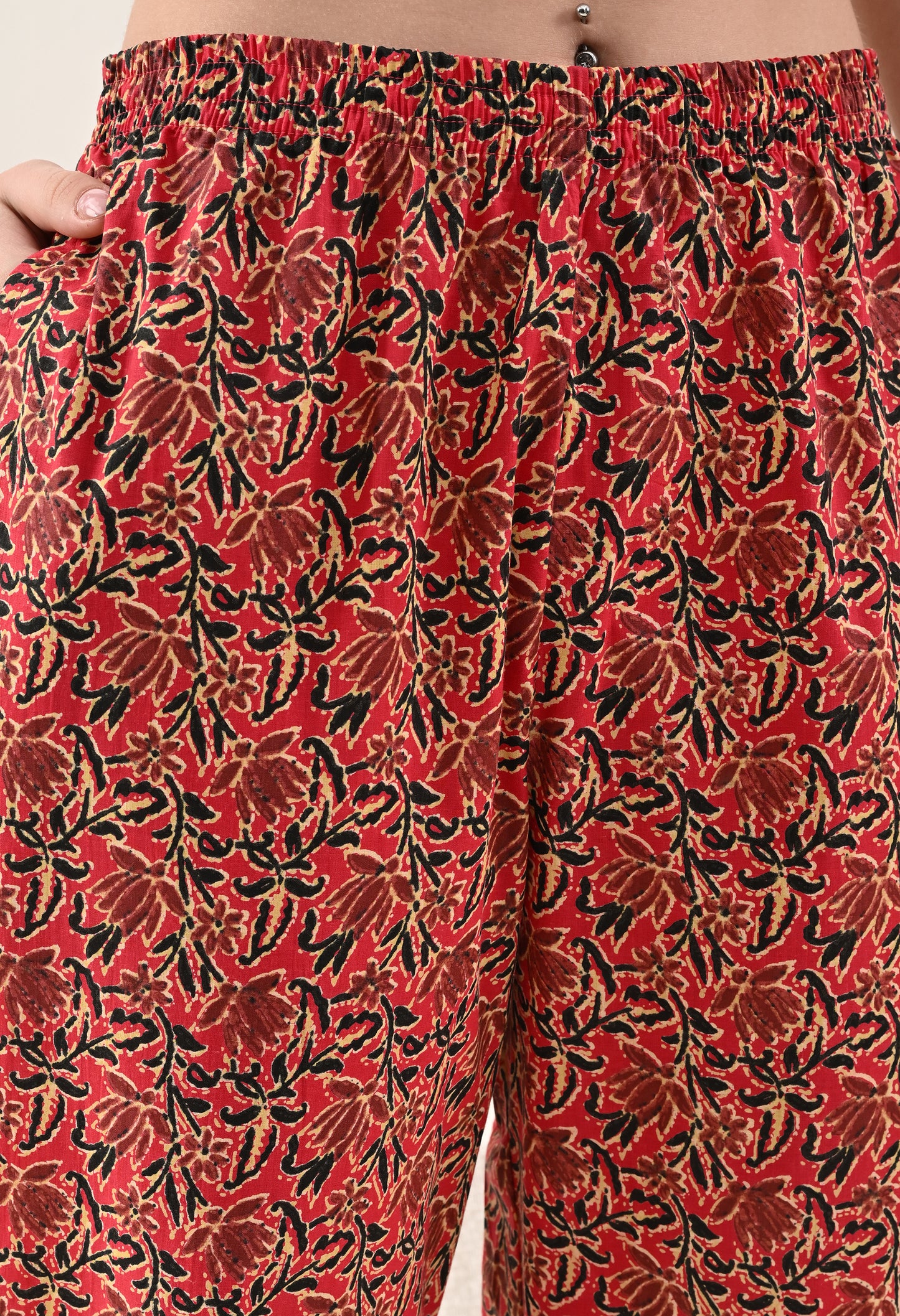 Floral Printed Cotton Night suit