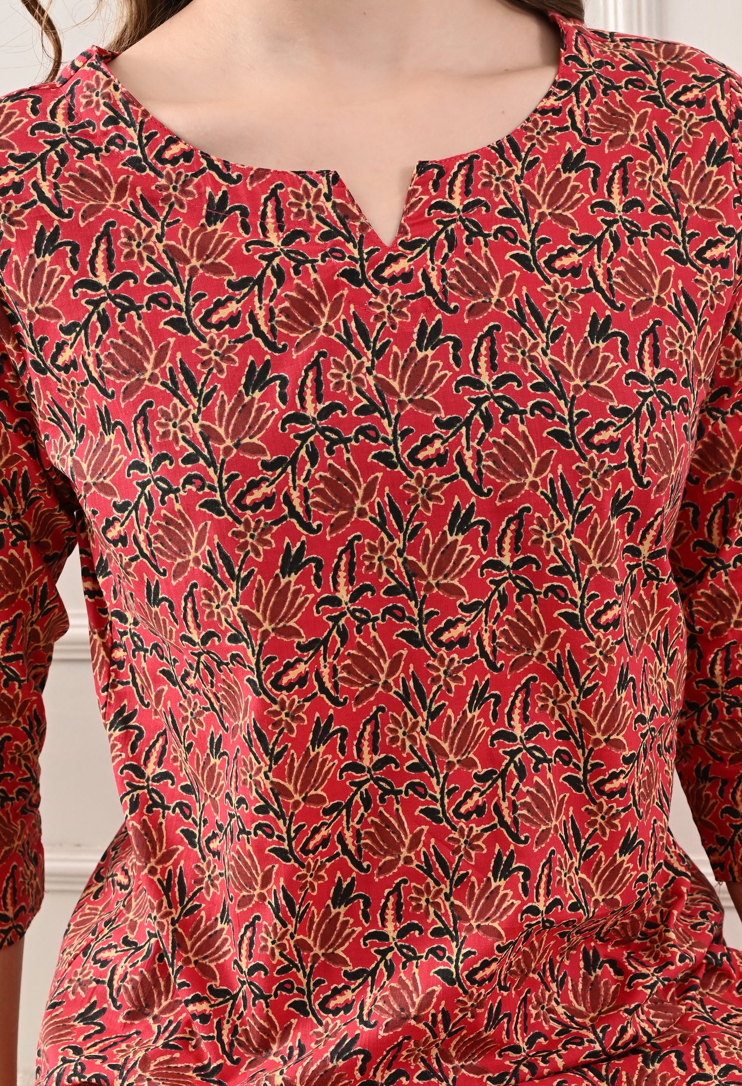Floral Printed Cotton Night suit