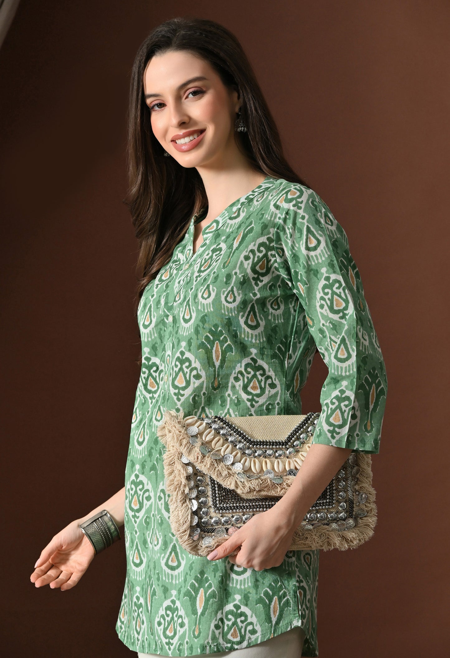 Ethnic Motifs Print Pure Cotton Kurti