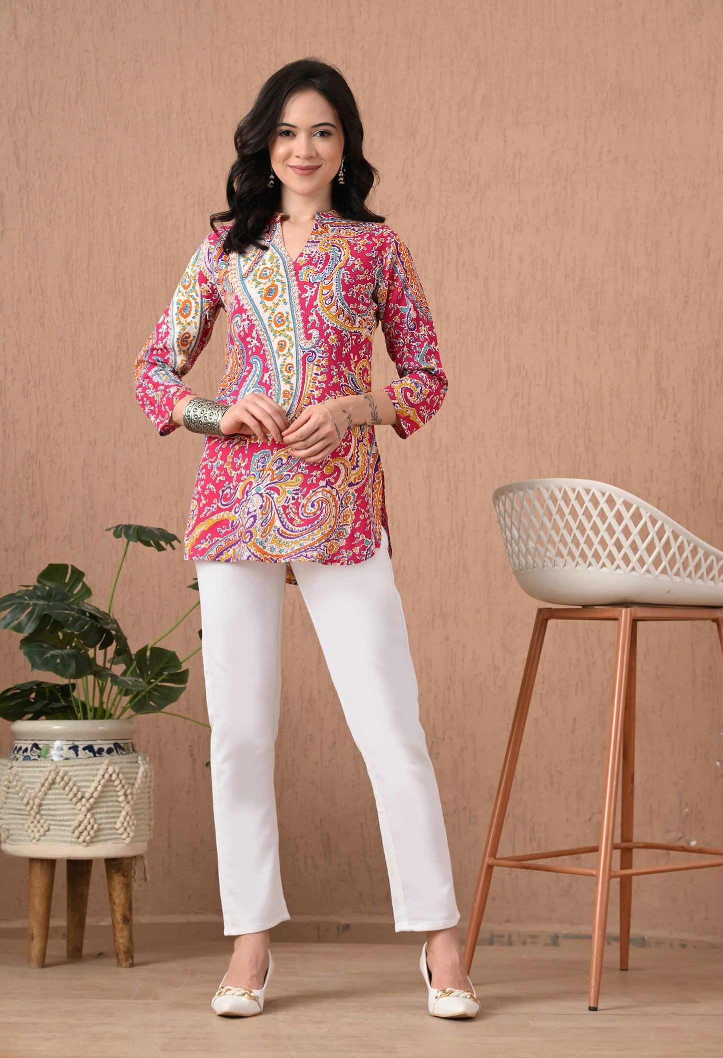 Paisley Printed Straight Kurti