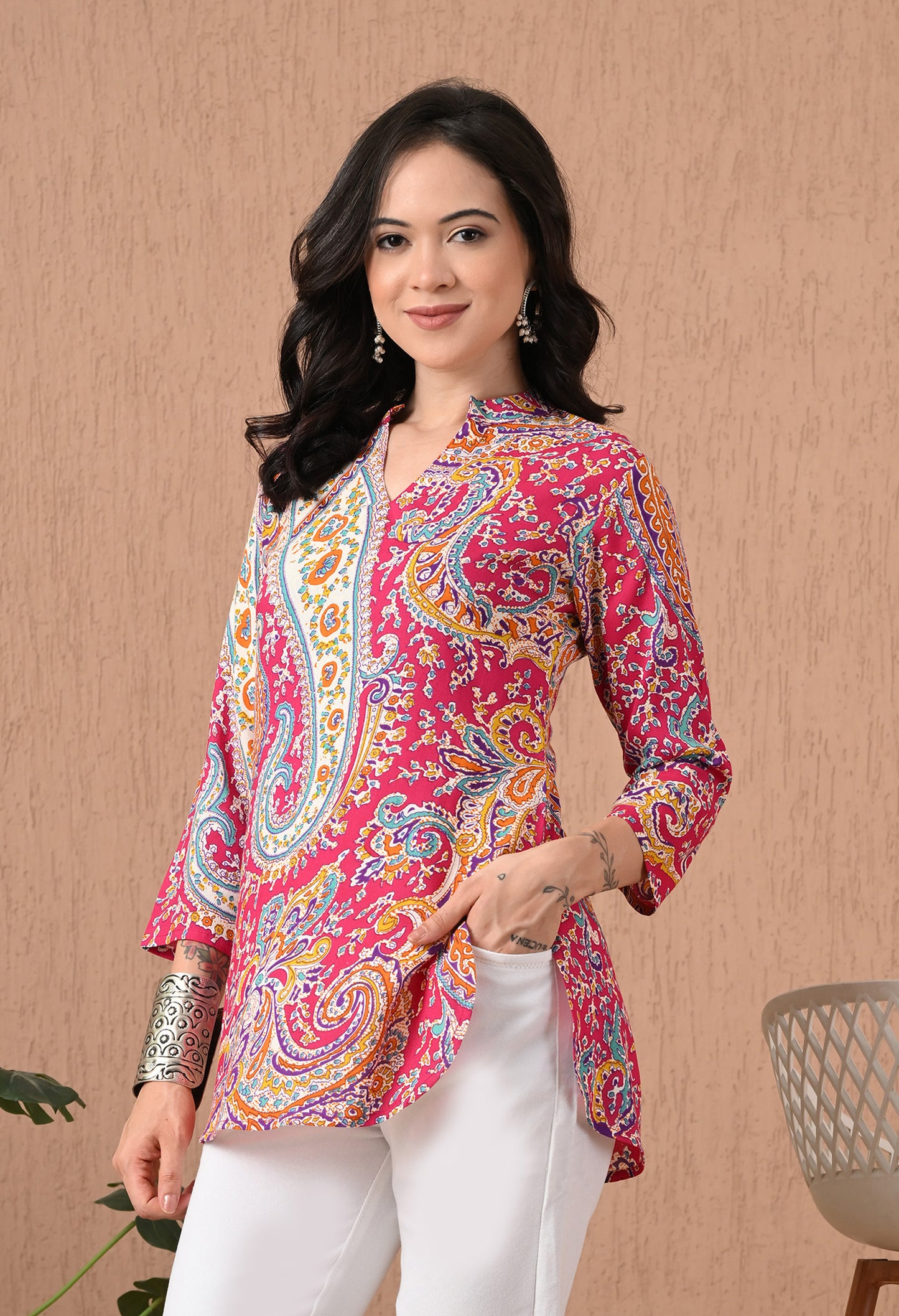 Paisley Printed Straight Kurti
