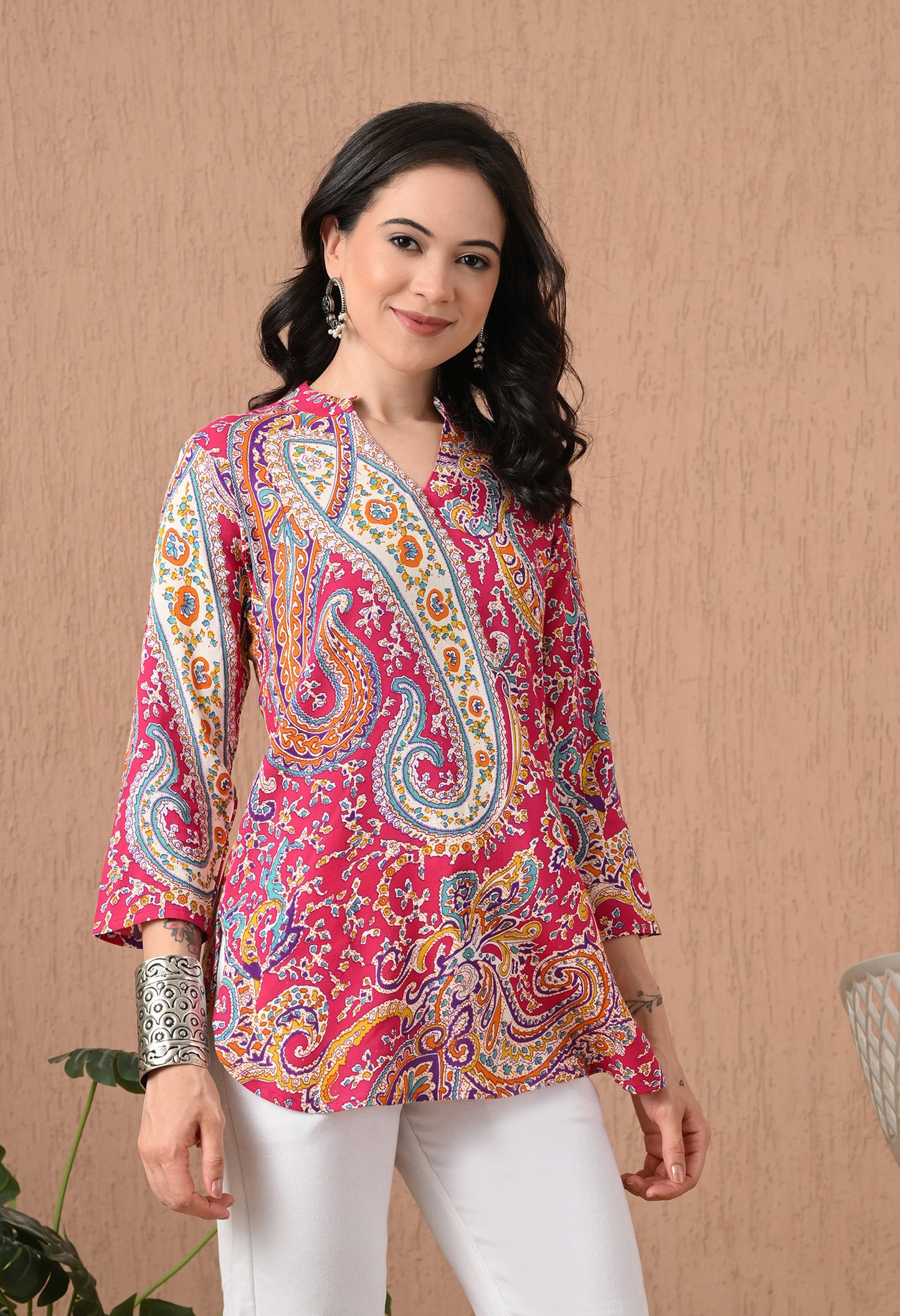 Paisley Printed Straight Kurti
