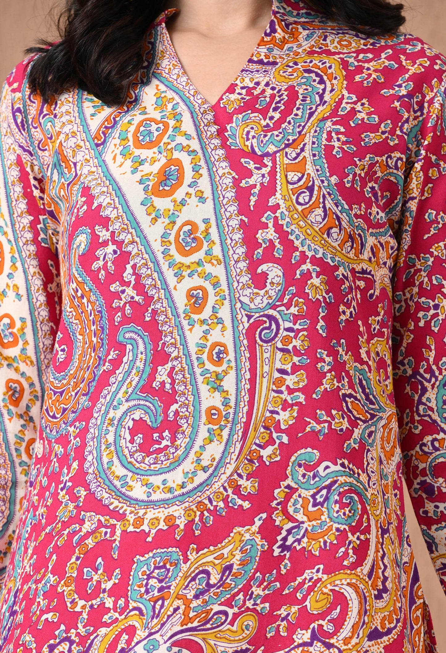 Paisley Printed Straight Kurti