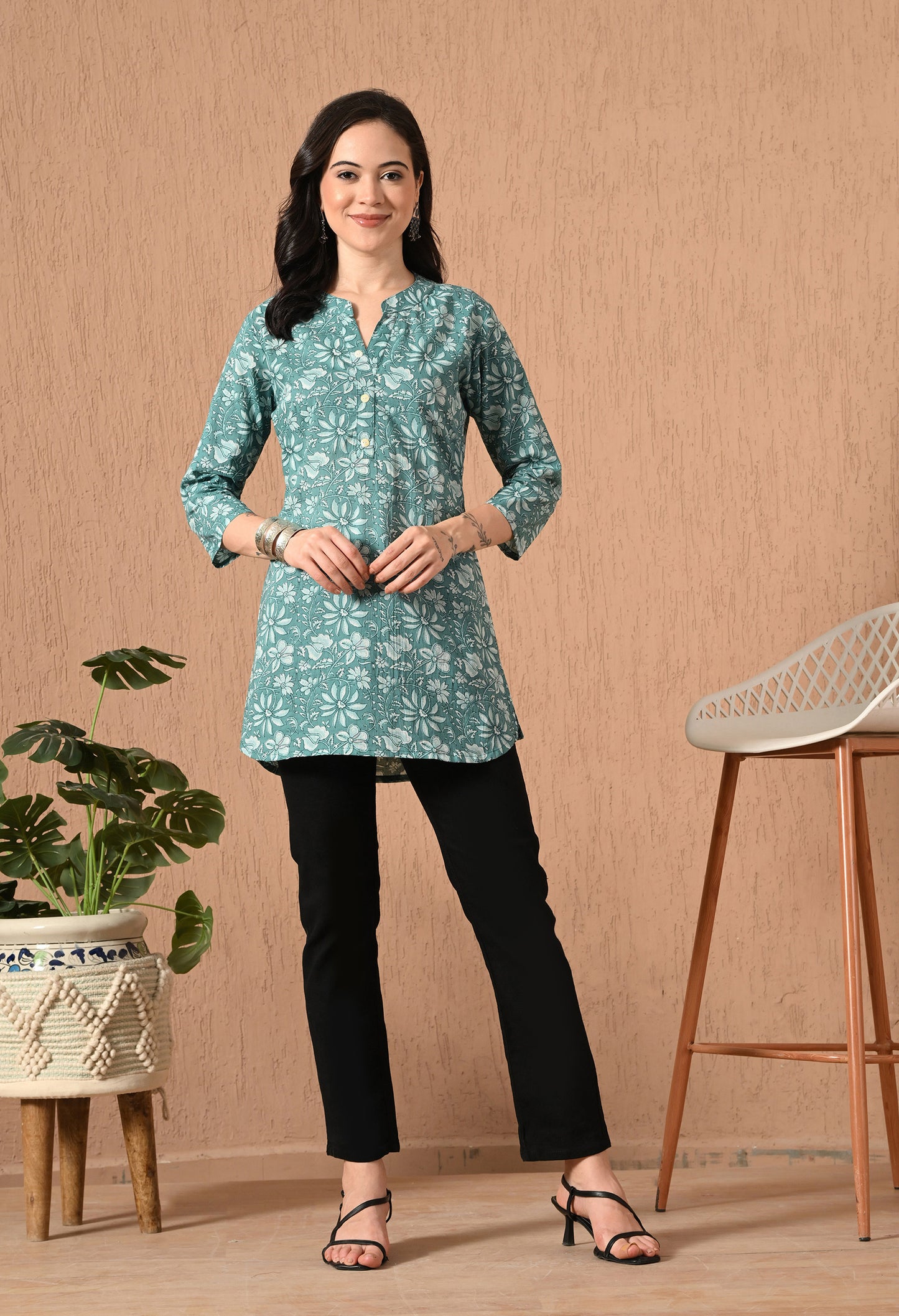 Ethnic Motifs Printed Pure Cotton Kurti