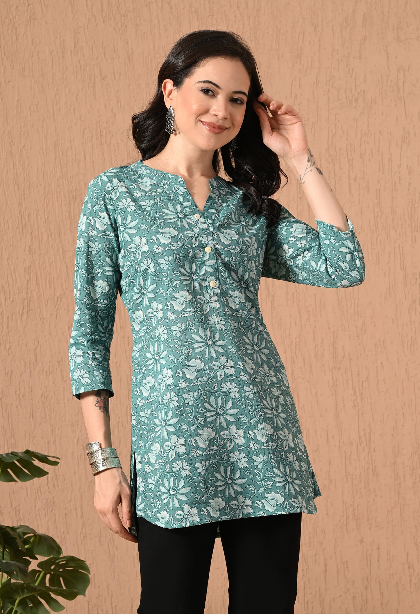 Ethnic Motifs Printed Pure Cotton Kurti