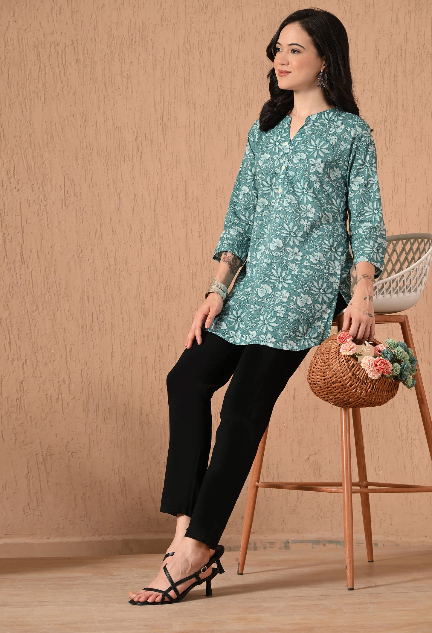 Ethnic Motifs Printed Pure Cotton Kurti