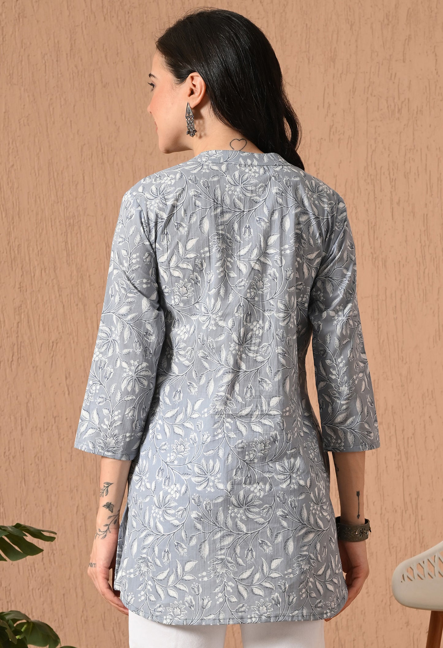 Floral Printed Pure Cotton Kurti