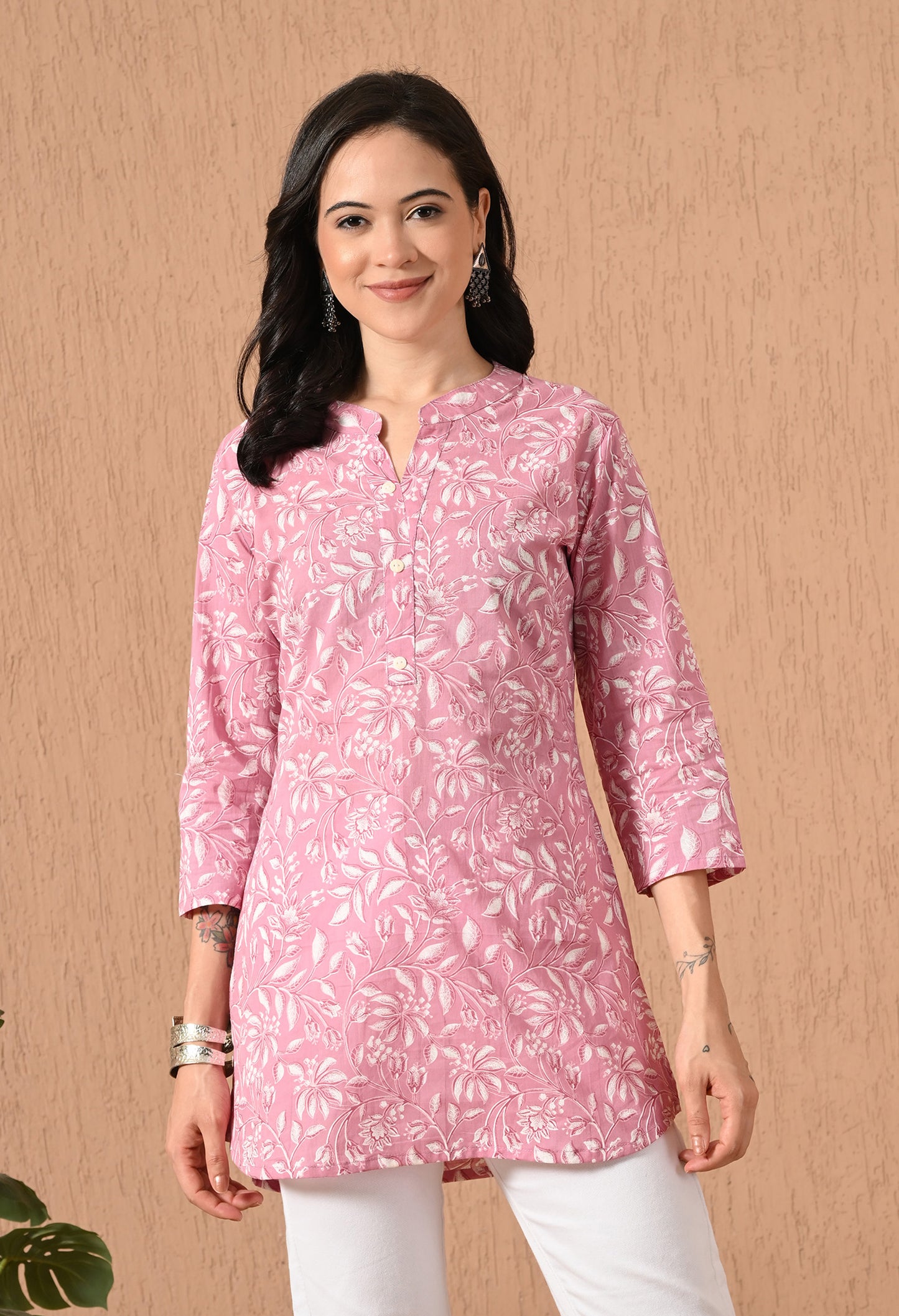 Floral Printed Pure Cotton Kurti