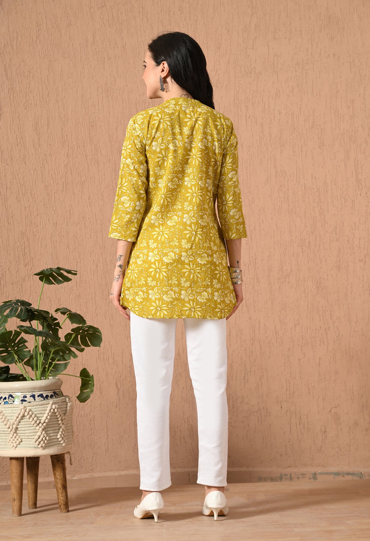 Floral Printed Pure Cotton Kurti