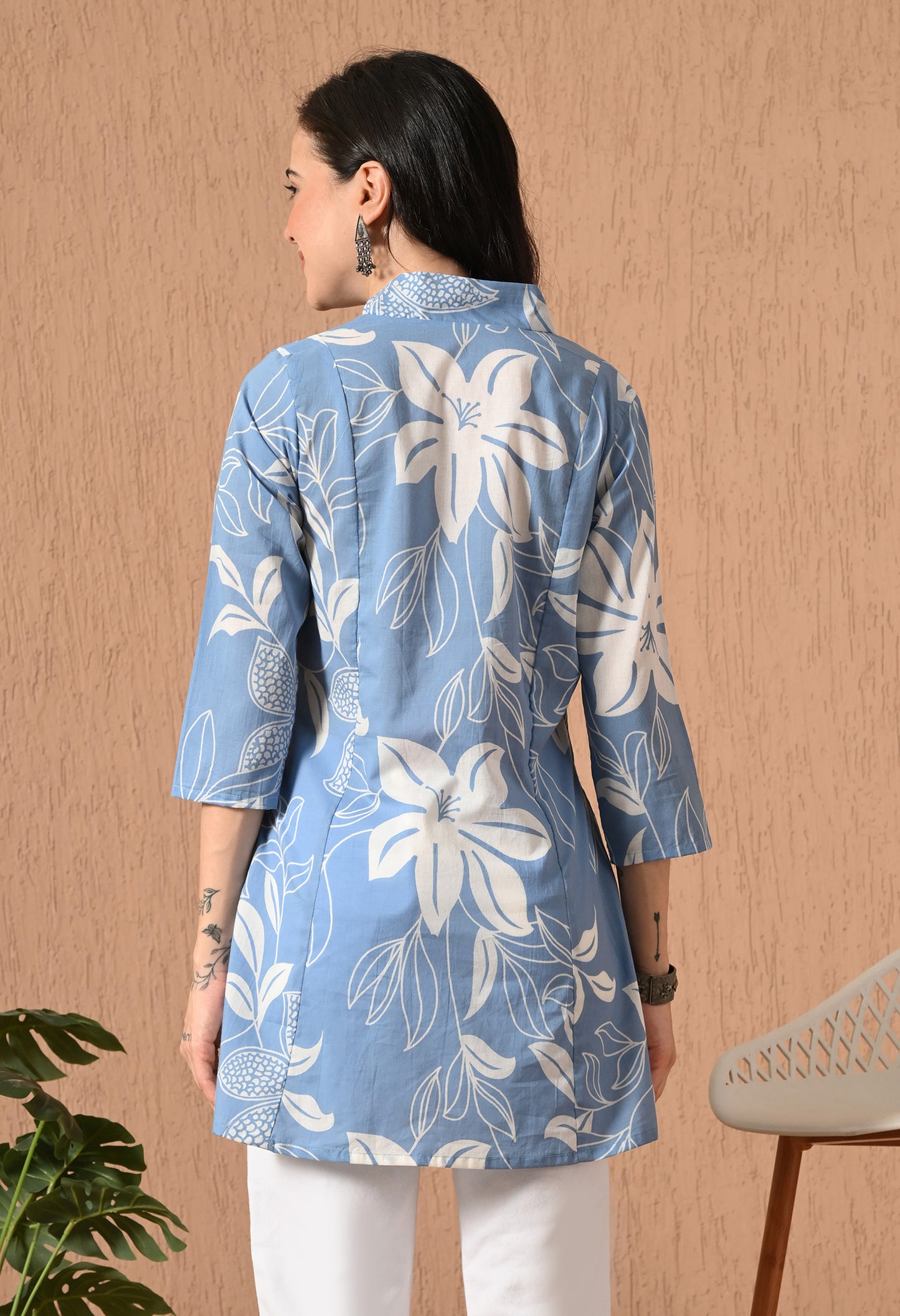 Floral Printed Pure Cotton Tunic