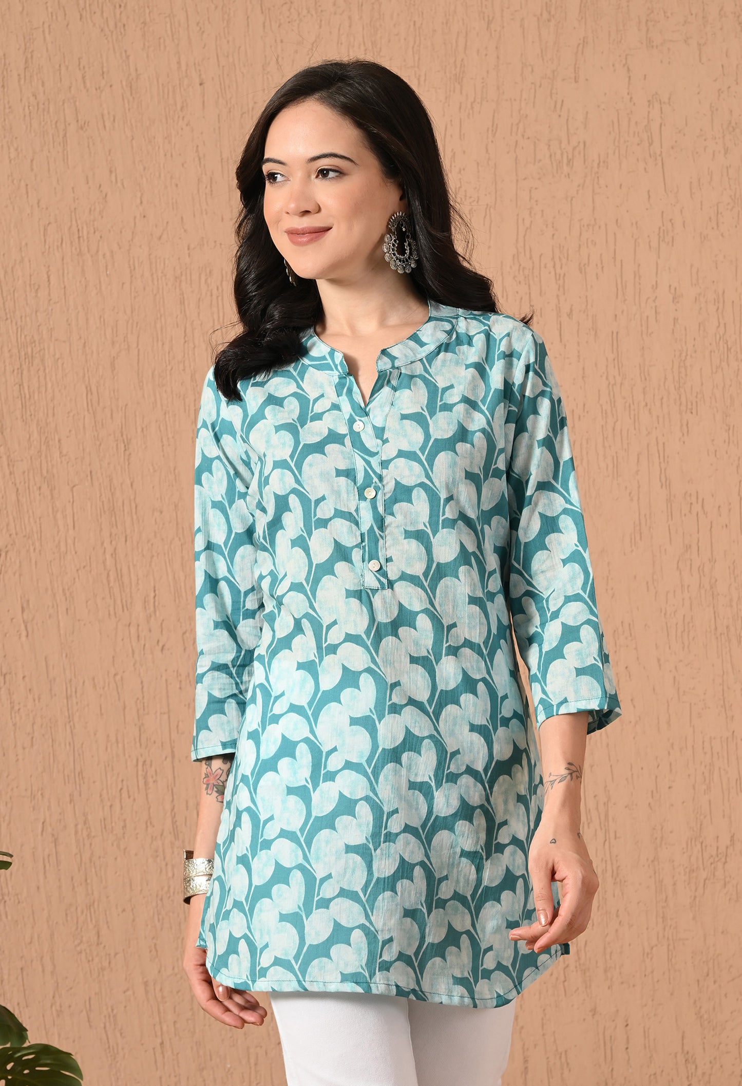 Floral Printed Pure Cotton Kurti