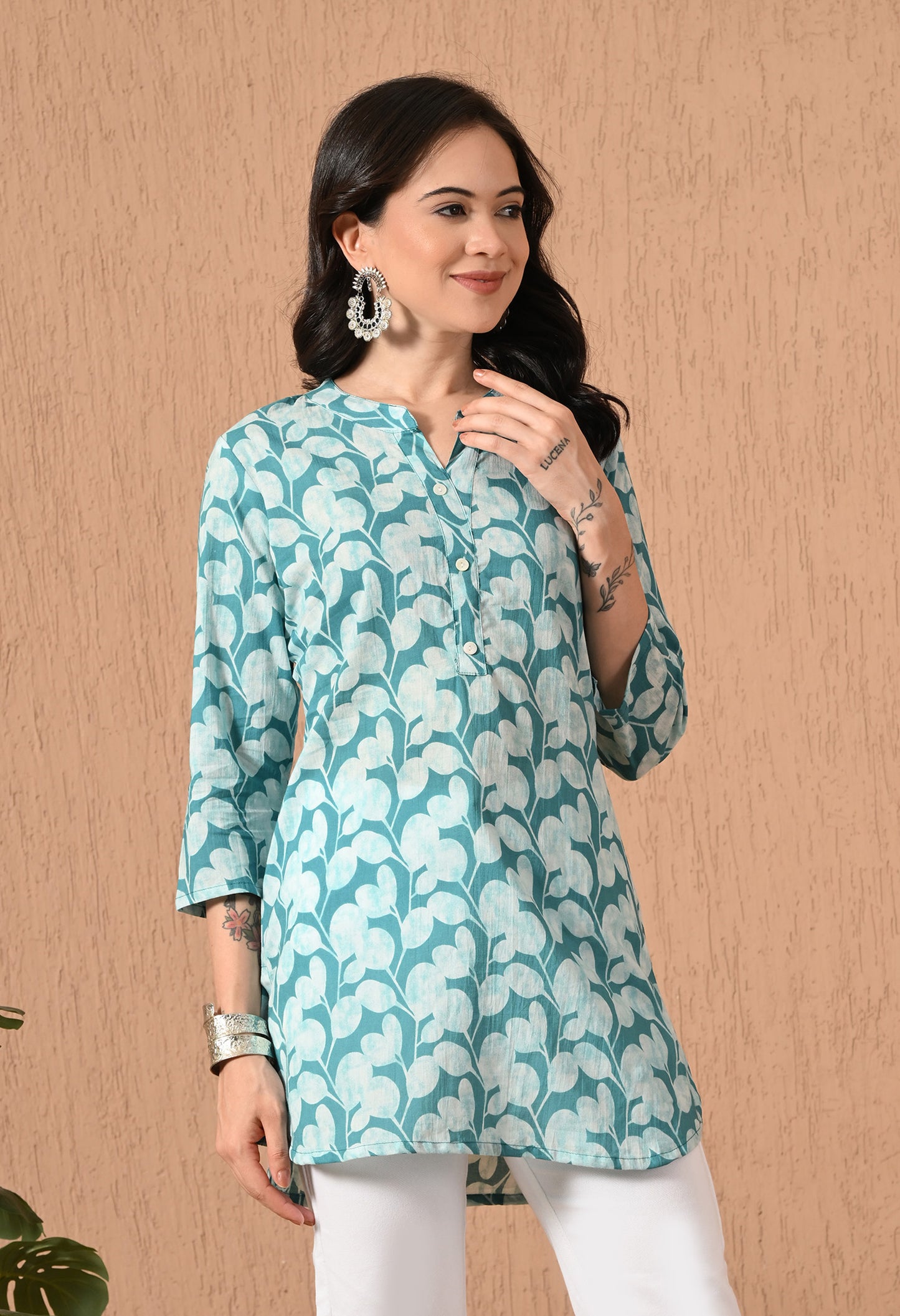 Floral Printed Pure Cotton Kurti