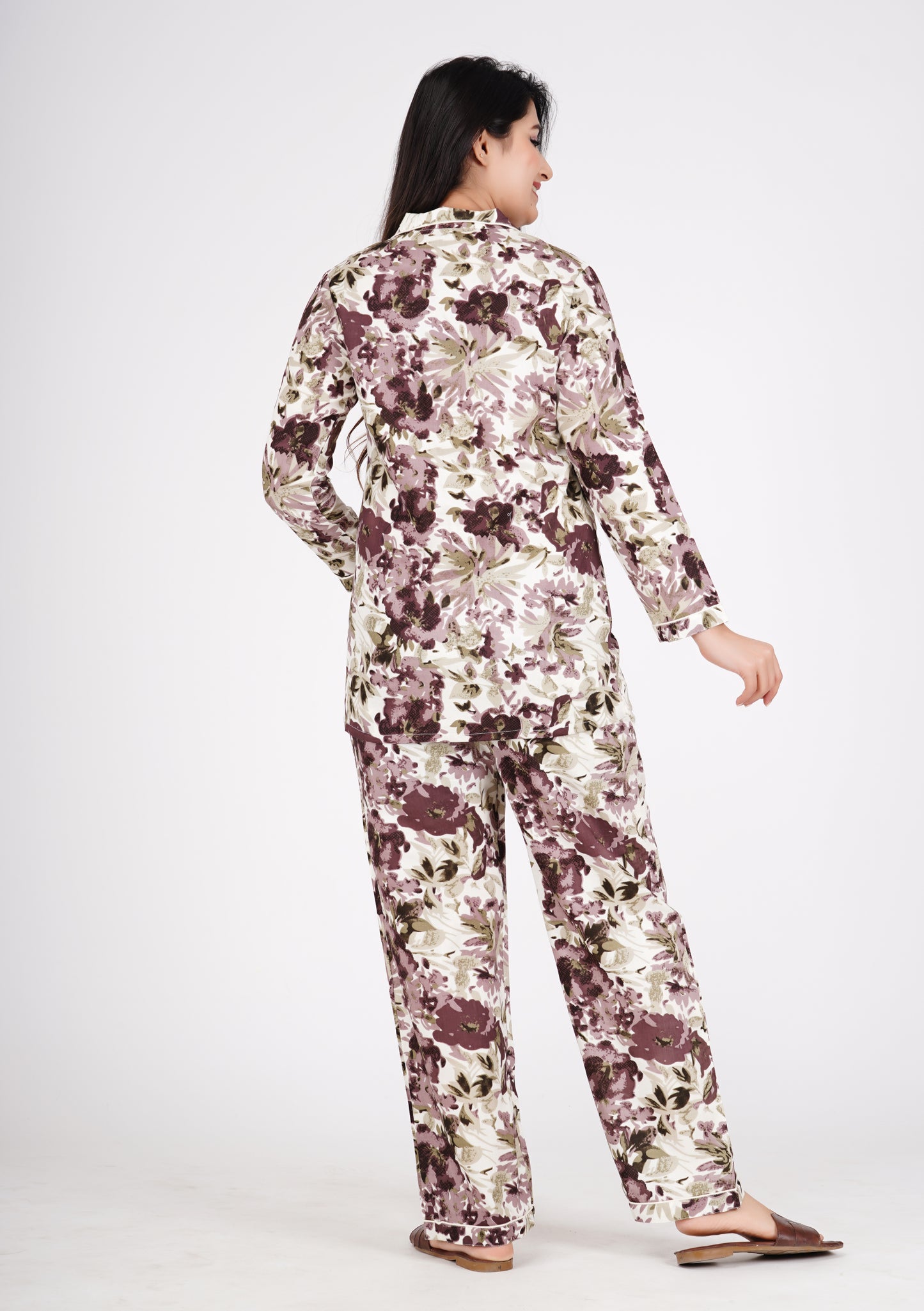 Floral Printed Shirt With Pyjama