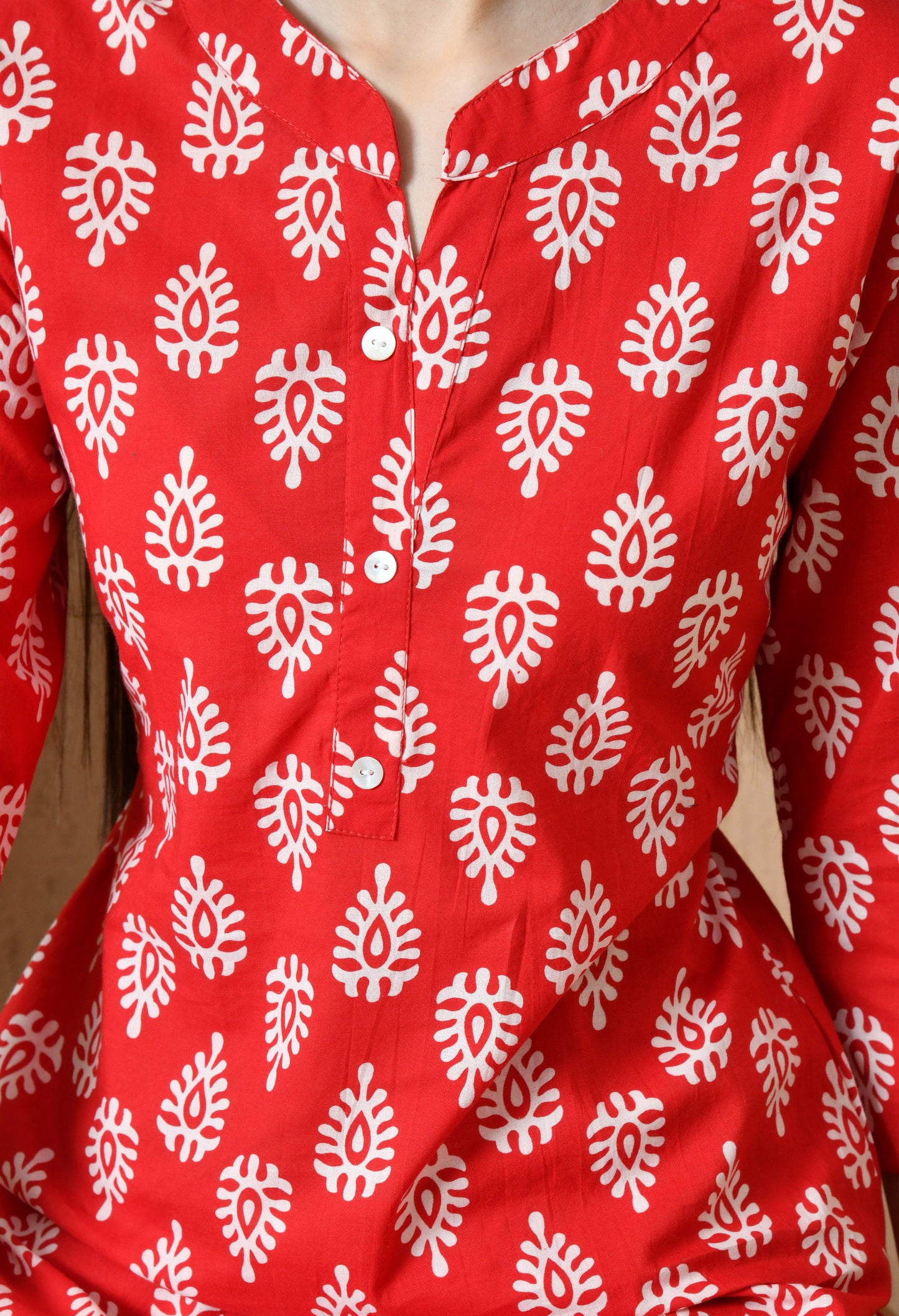 Ethnic Motifs Printed Pure Cotton Straight Kurti