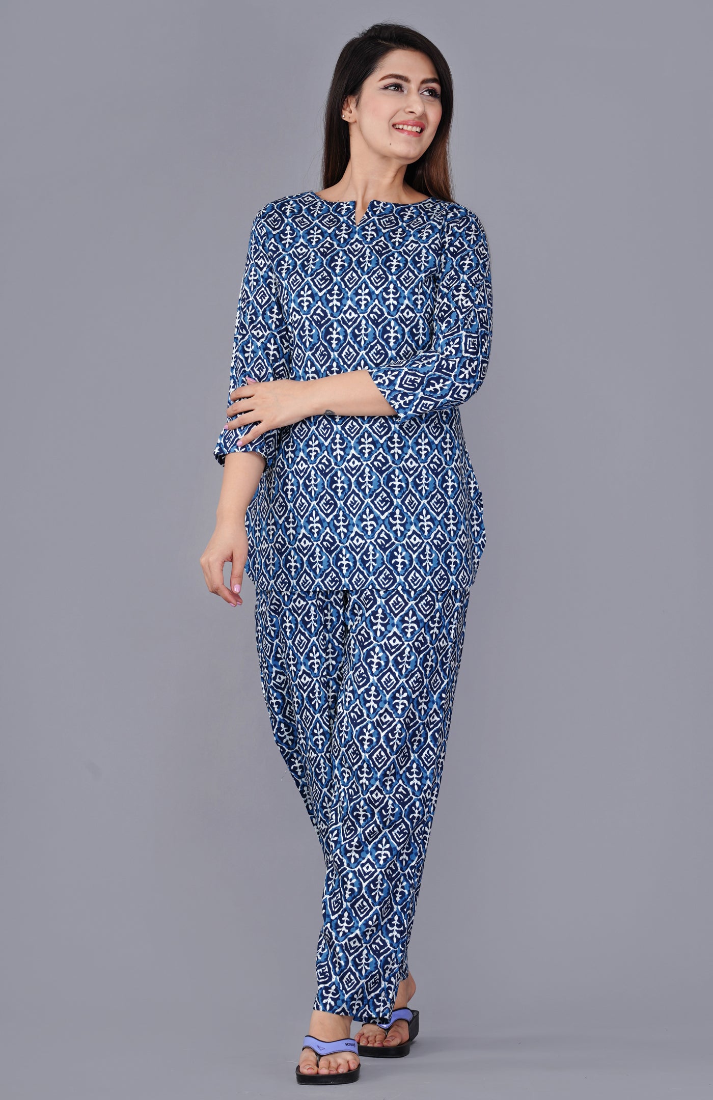 Printed Cotton Blue Night suit