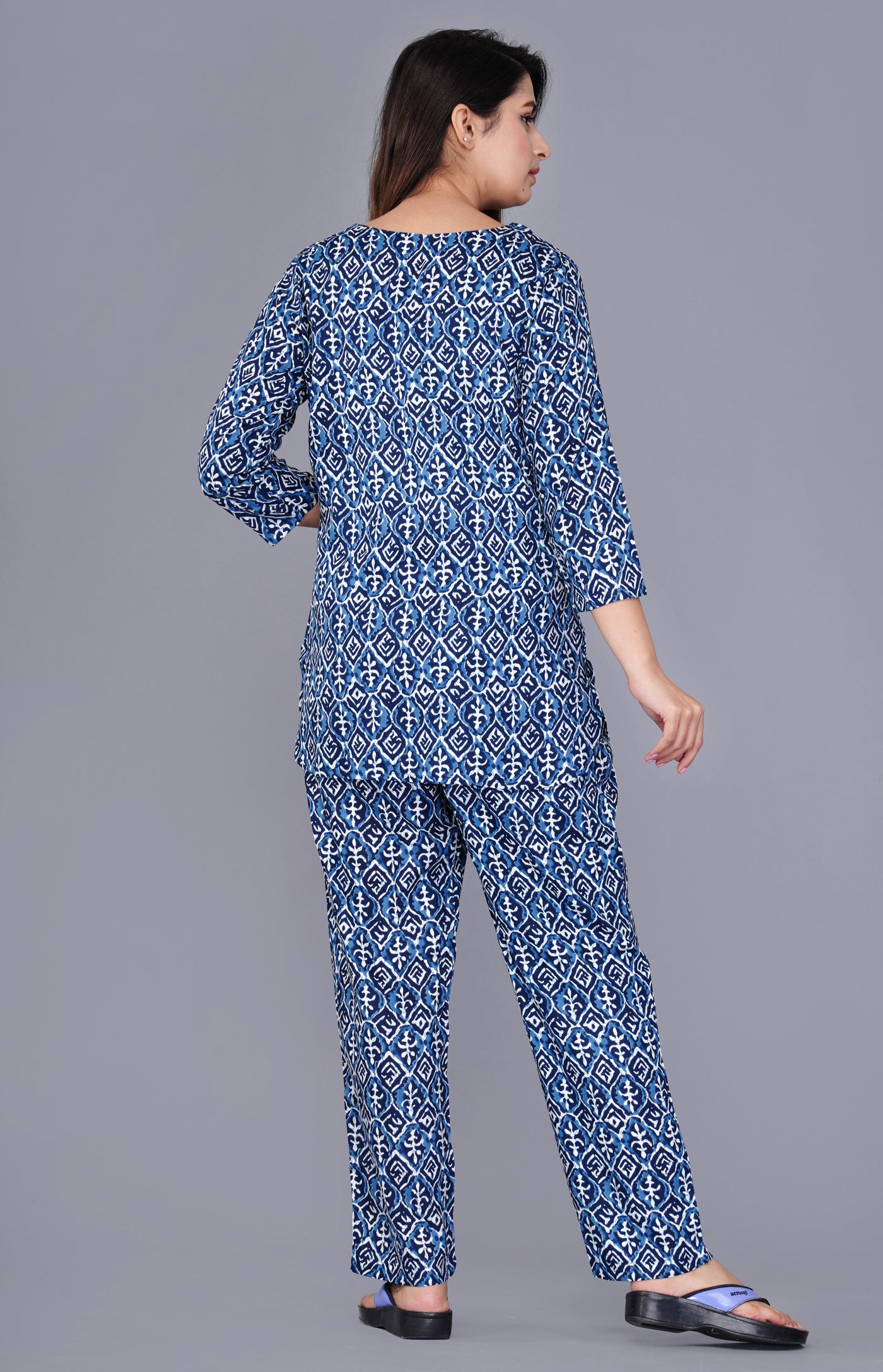 Printed Cotton Blue Night suit