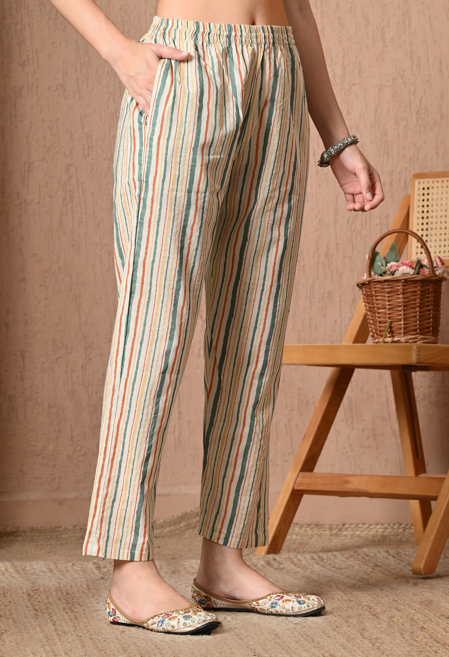 Floral Printed Pure Cotton Straight Kurta Set With Dupatta